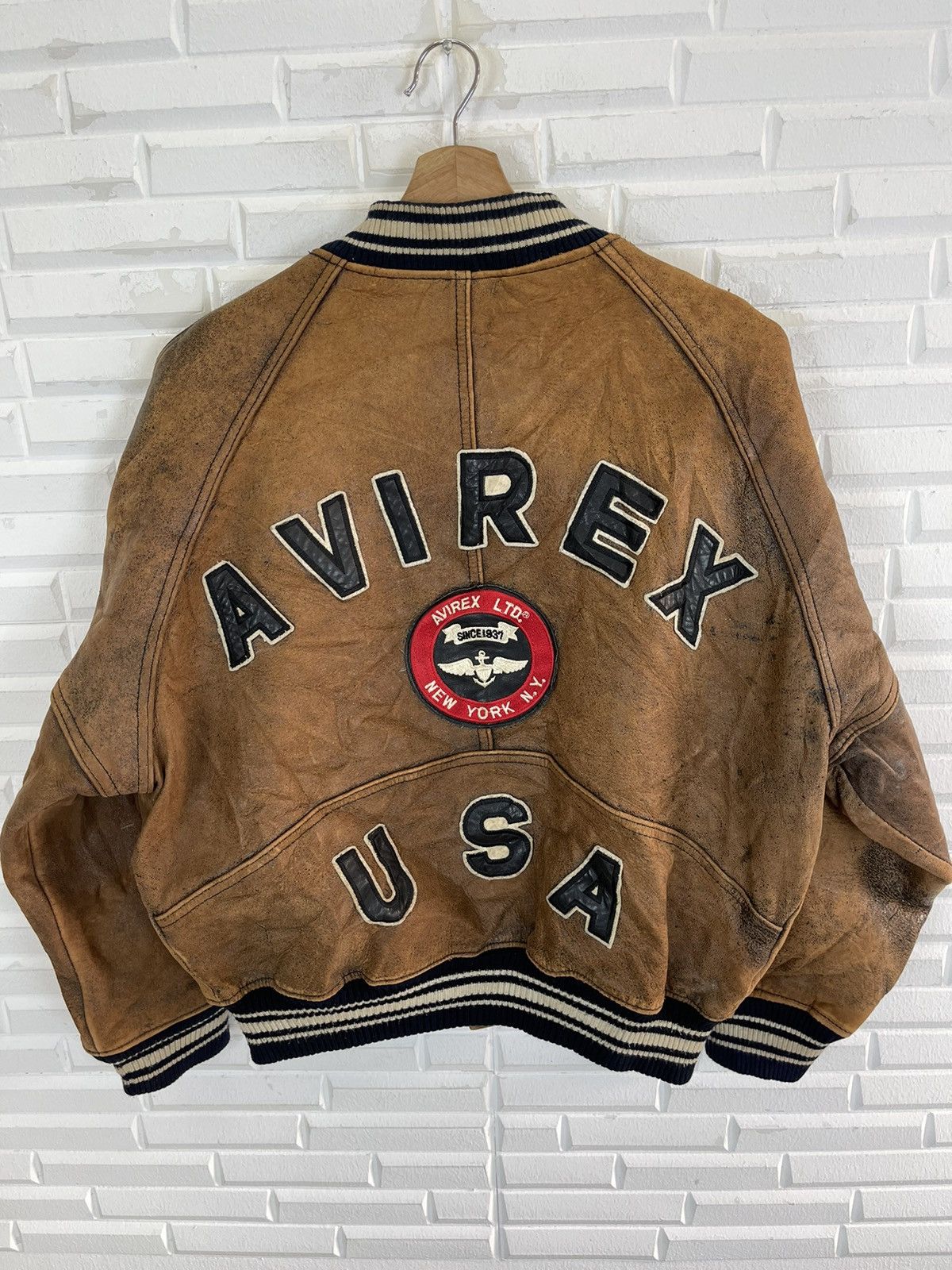 Avirex 🔥MUST GONE🔥Vintage AVIREX NEW YORK USA HORSEHIDE Leather J Size US M / EU 48-50 / 2 - 5 Thumbnail