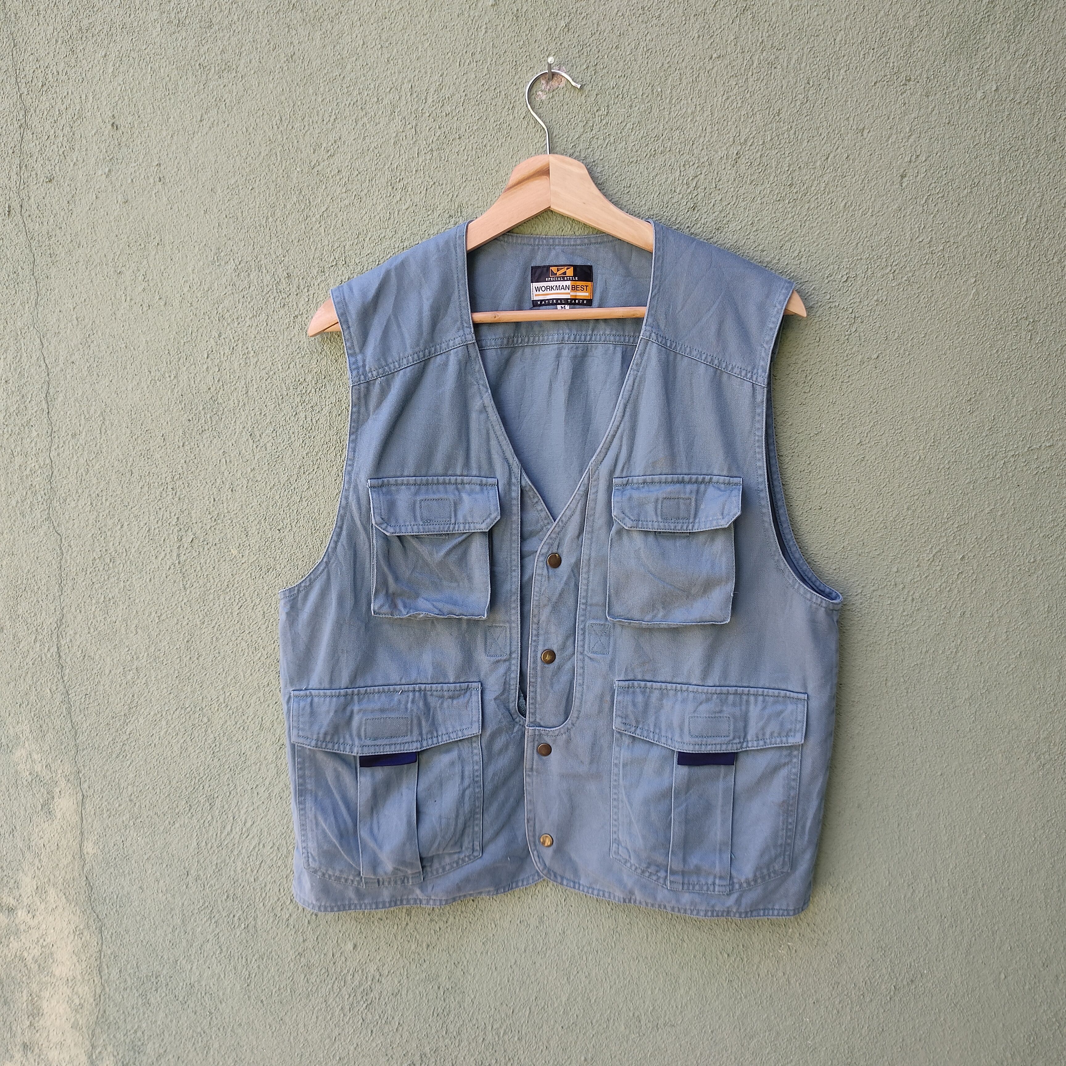 image of Tracey Vest x Vintage Special Style Workman Best Multipocket Vest in Blue, Men's (Size Medium)