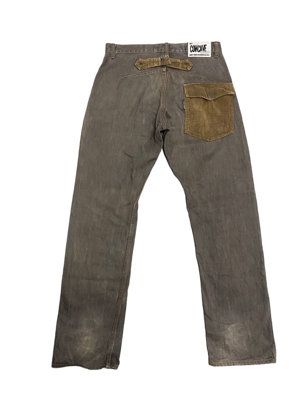 image of StealsVintage Cncv Concave Attempt Distress Denim Jeans in Brown, Men's (Size 31)