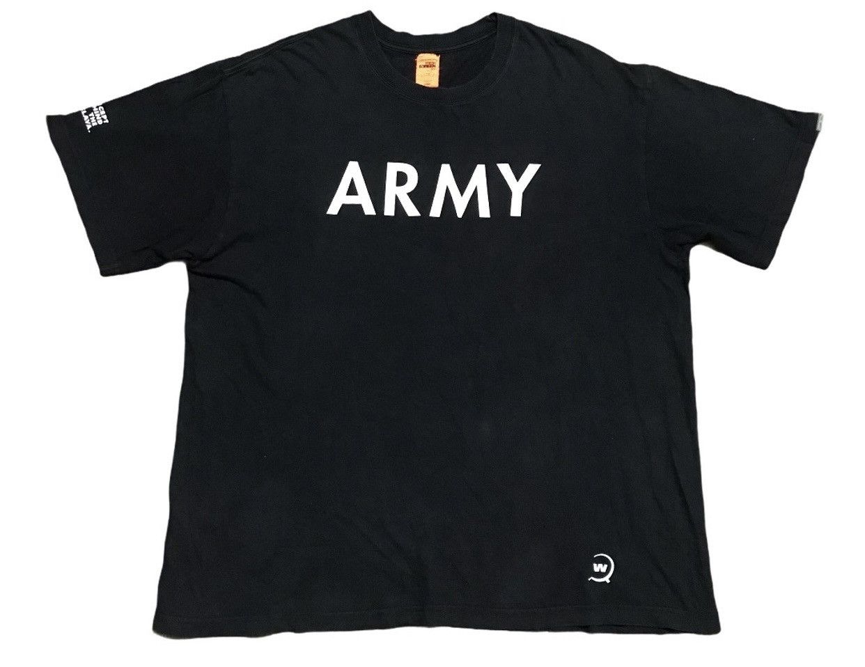 image of Stealsvintage Wtaps Spellout Army Black Tee, Men's (Size XL)