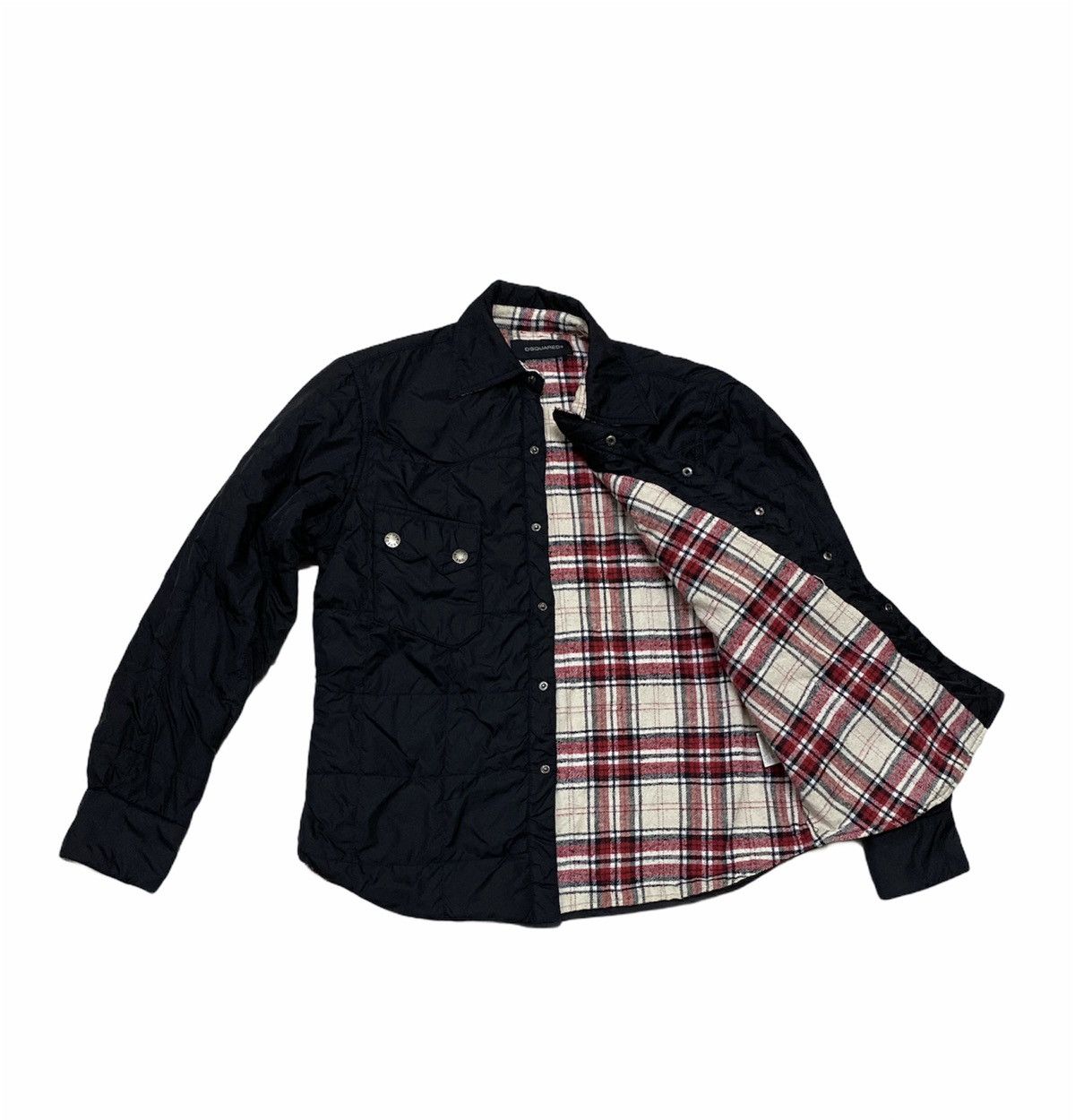 Dsquared2 Dsquared2 Quilted Jacket Tartan Double Pocket Design Size US S / EU 44-46 / 1 - 3 Thumbnail