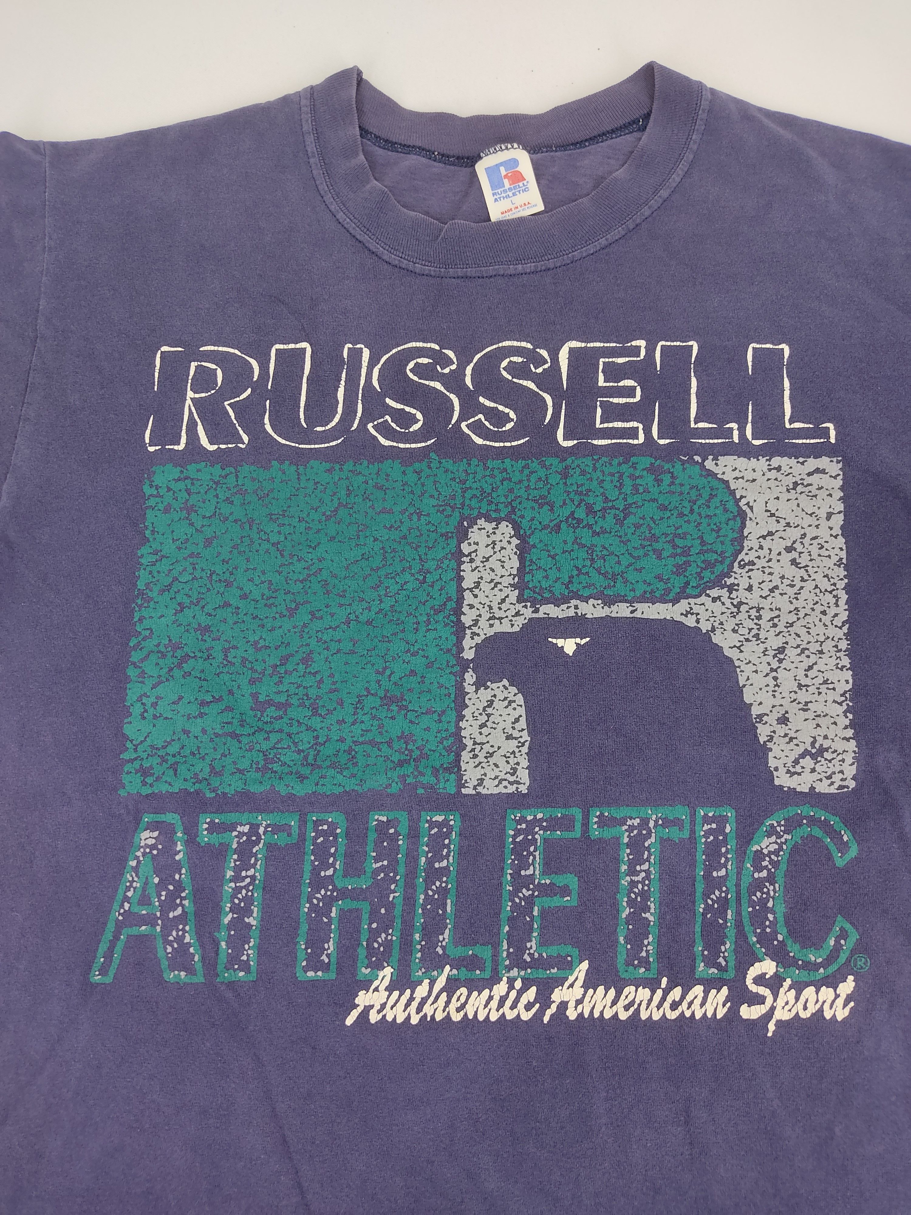 Russell Athletic 90s Rusell Athletic USA Printed Tee Art Designer Size US L / EU 52-54 / 3 - 3 Thumbnail