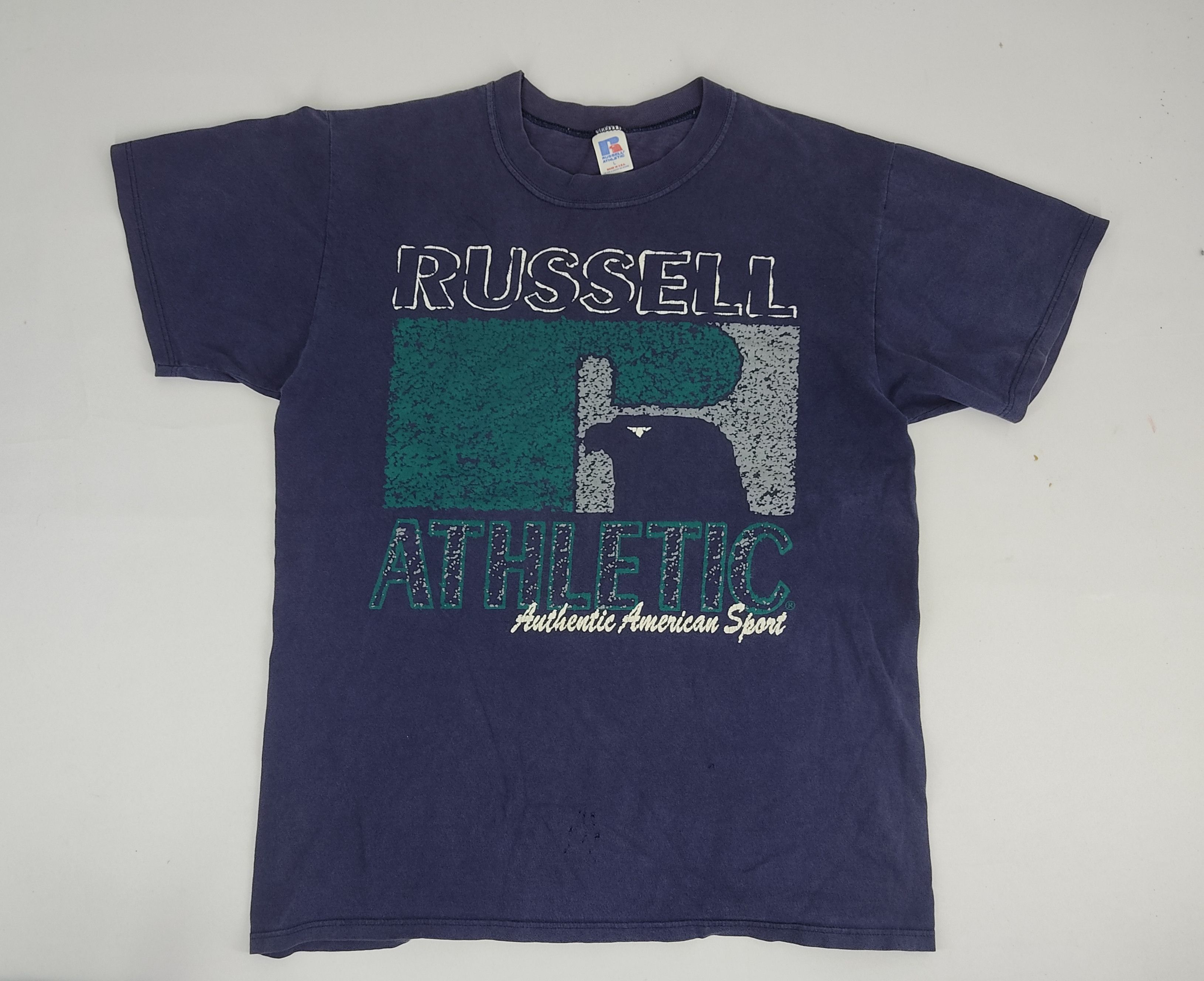 Russell Athletic 90s Rusell Athletic USA Printed Tee Art Designer Size US L / EU 52-54 / 3 - 1 Thumbnail