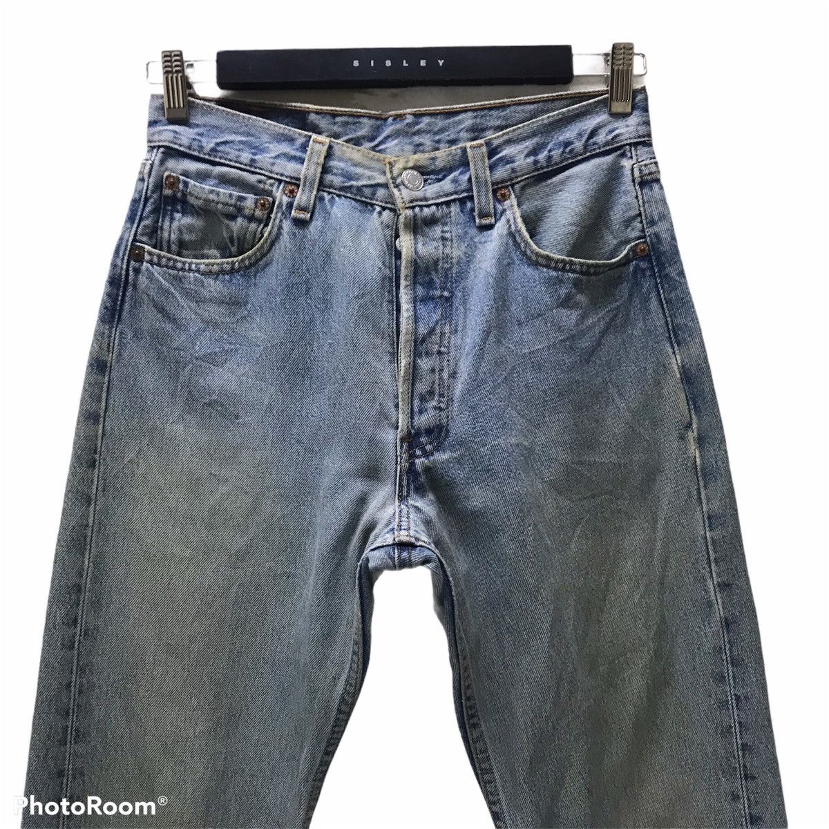 Levi's Vintage 90s Levis 501 Dirty Faded Made in USA Size US 28 / EU 44 - 3 Thumbnail