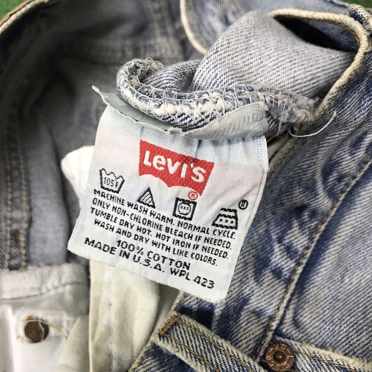 Levi's Vintage 90s Levis 501 Dirty Faded Made in USA Size US 28 / EU 44 - 20 Thumbnail