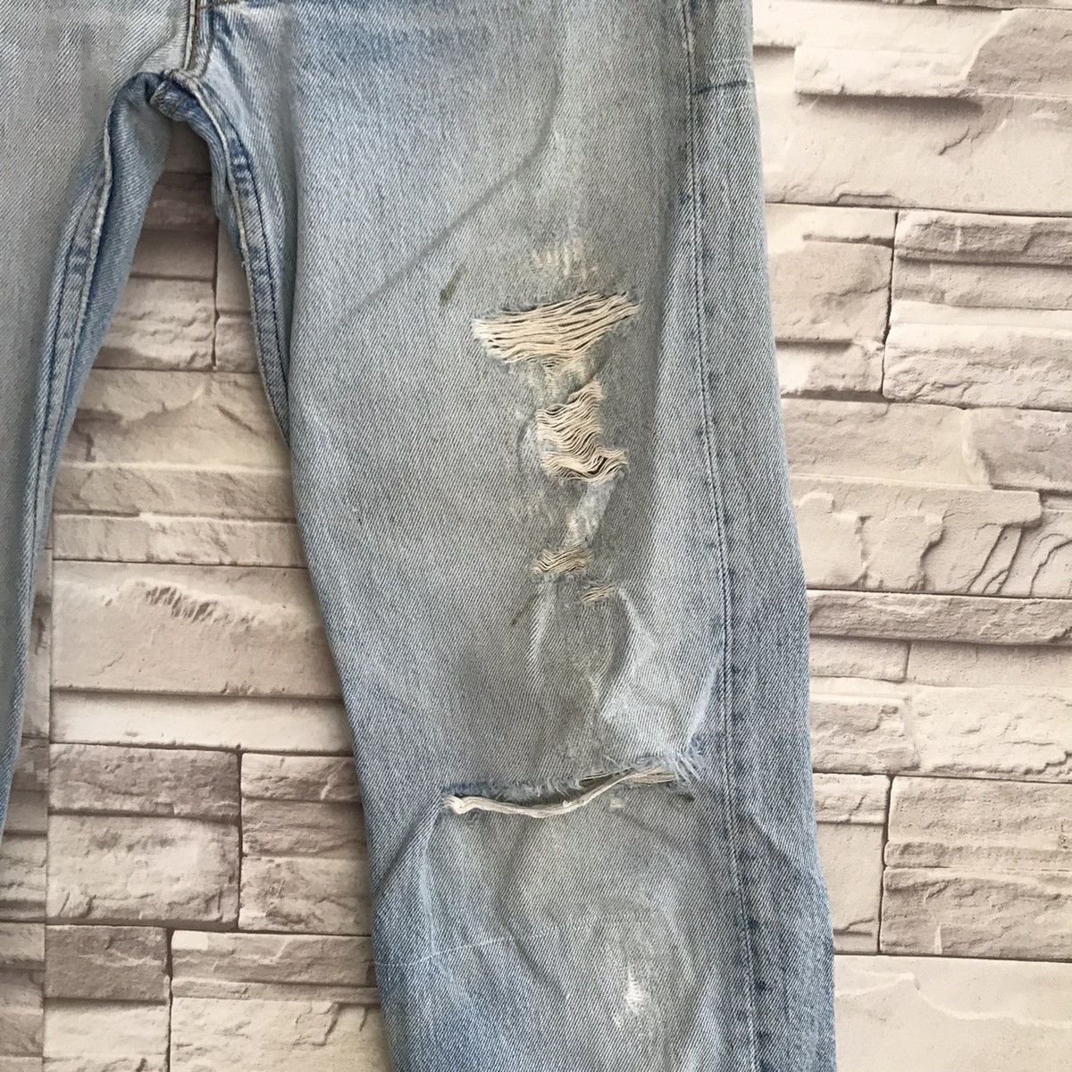 Levi's Vintage 80s Levis 501 Distressed Butler Jeans Made in USA Size US 28 / EU 44 - 8 Thumbnail
