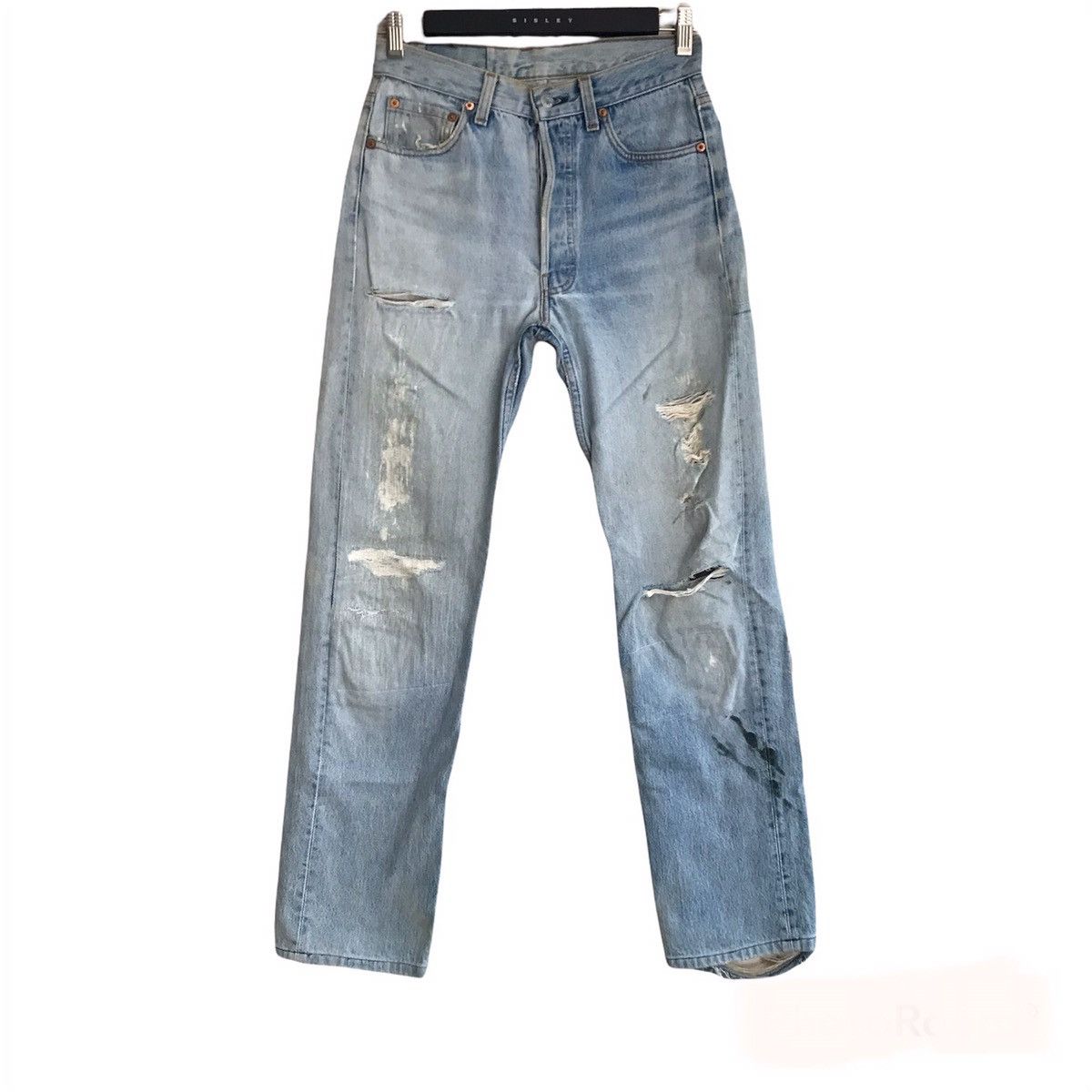 Levi's Vintage 80s Levis 501 Distressed Butler Jeans Made in USA Size US 28 / EU 44 - 1 Thumbnail