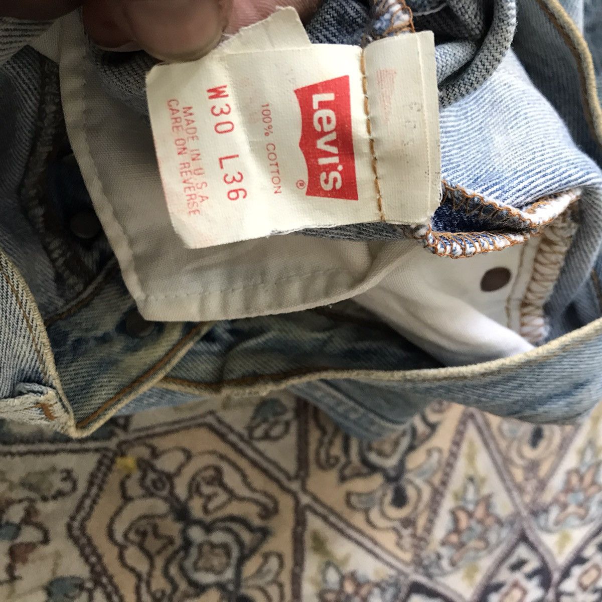 Levi's Vintage 80s Levis 501 Distressed Butler Jeans Made in USA Size US 28 / EU 44 - 21 Thumbnail
