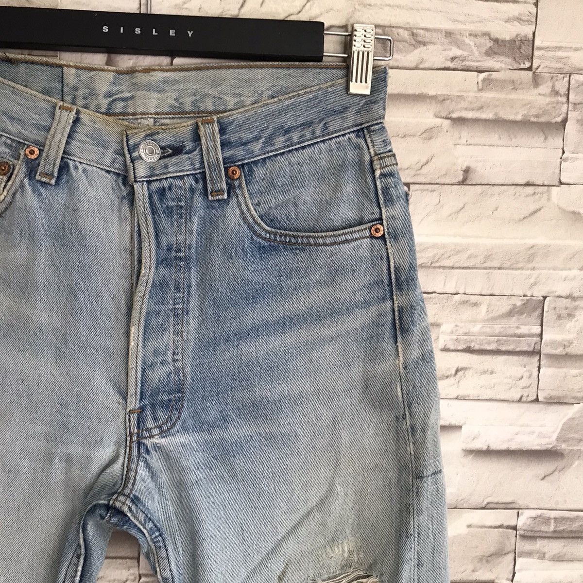 Levi's Vintage 80s Levis 501 Distressed Butler Jeans Made in USA Size US 28 / EU 44 - 6 Thumbnail