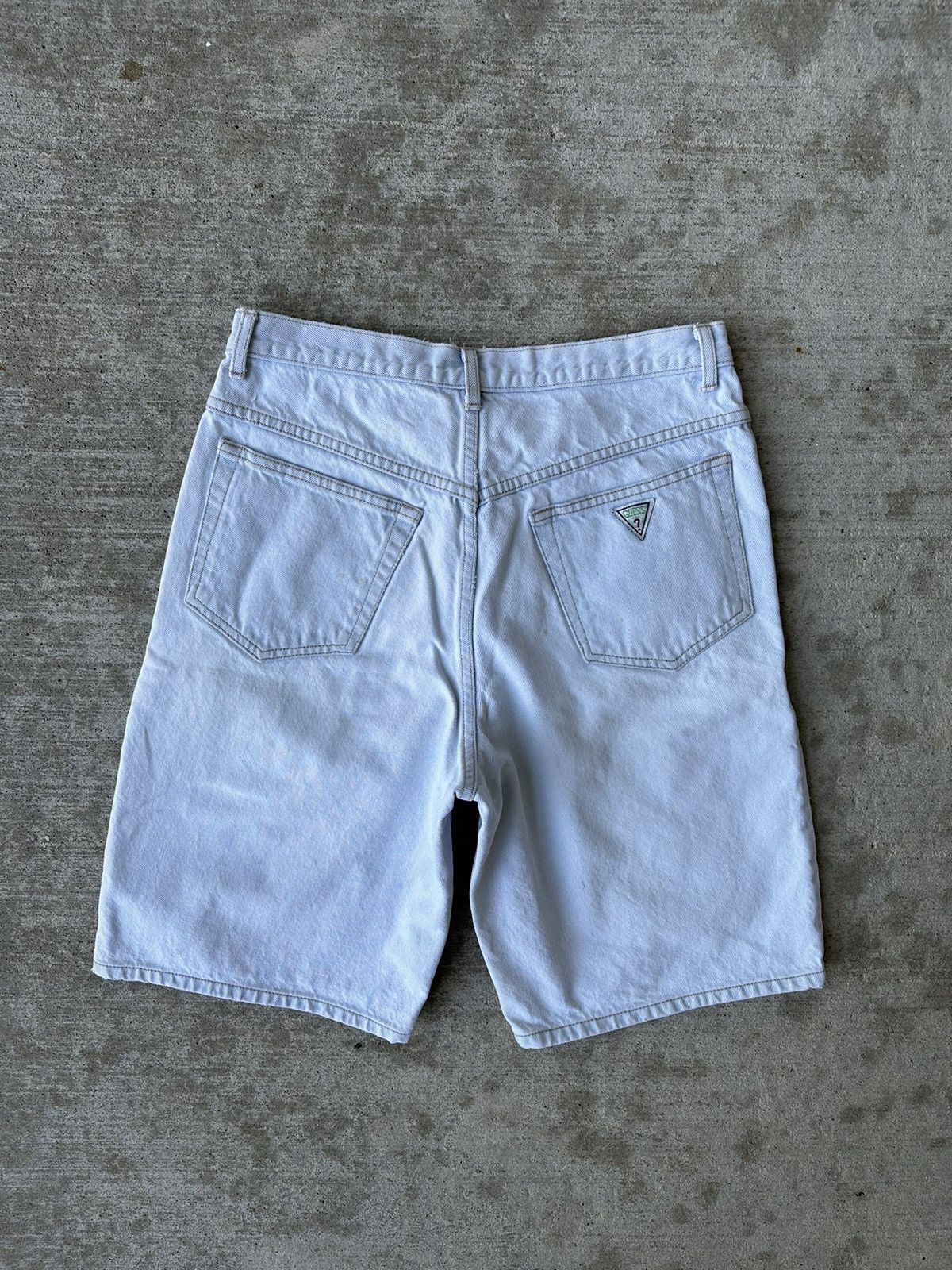 Georges Marciano × Guess Vintage 90s Guess Baggy Light Wash Denim Shorts Size US 31 - 8 Thumbnail