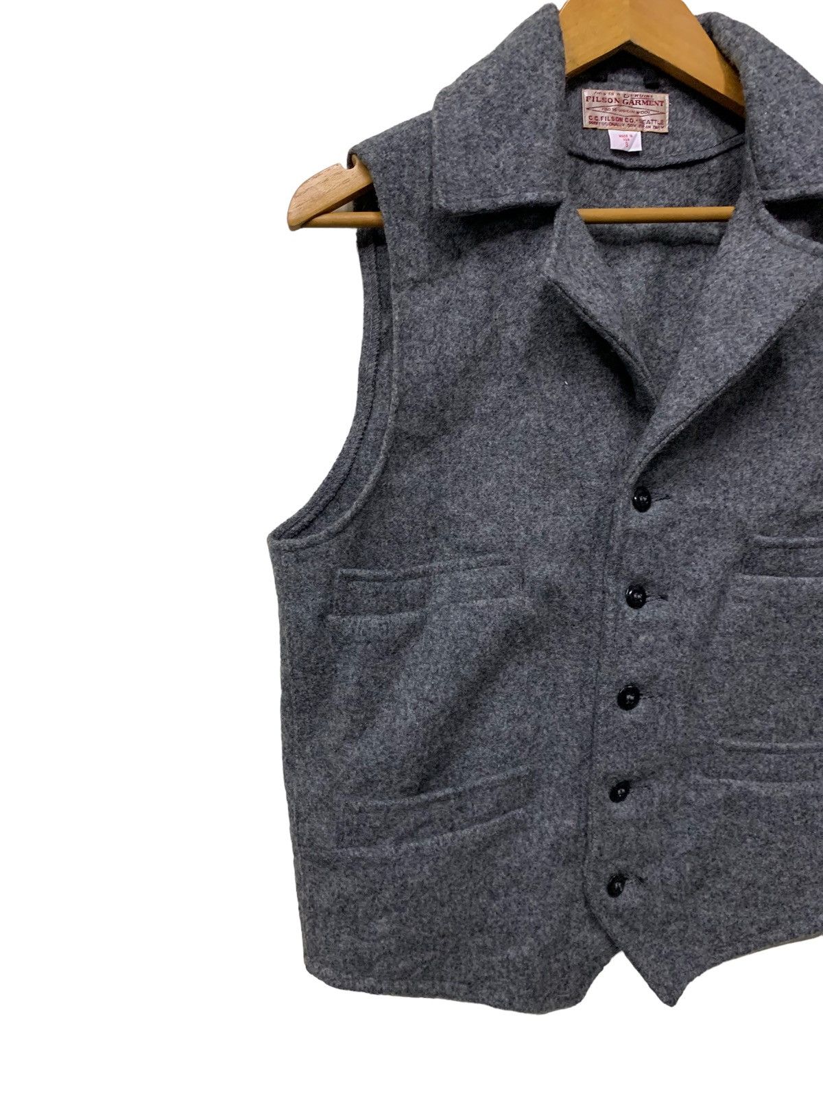 Filson 🔥FILSON GARMENT WOOL GREY VEST Size US S / EU 44-46 / 1 - 2 Thumbnail