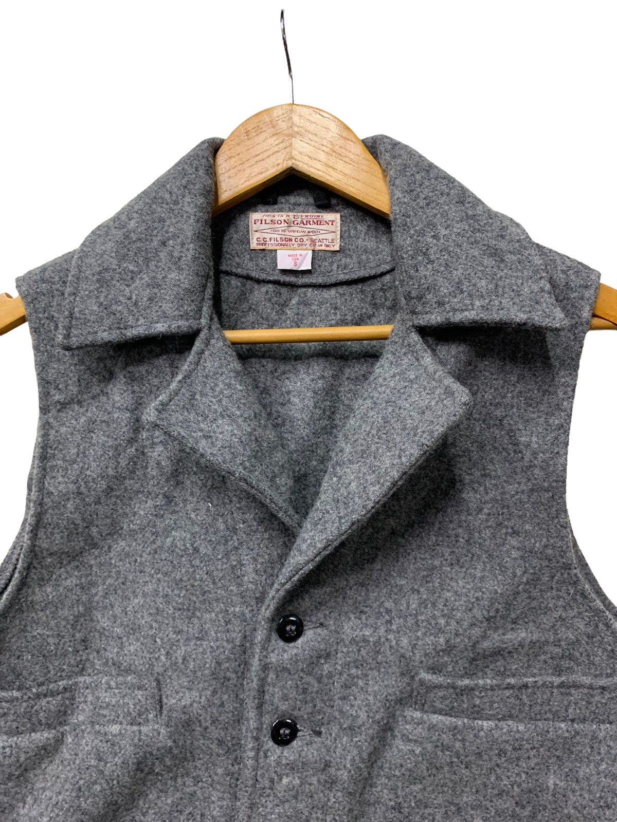 Filson 🔥FILSON GARMENT WOOL GREY VEST Size US S / EU 44-46 / 1 - 4 Thumbnail