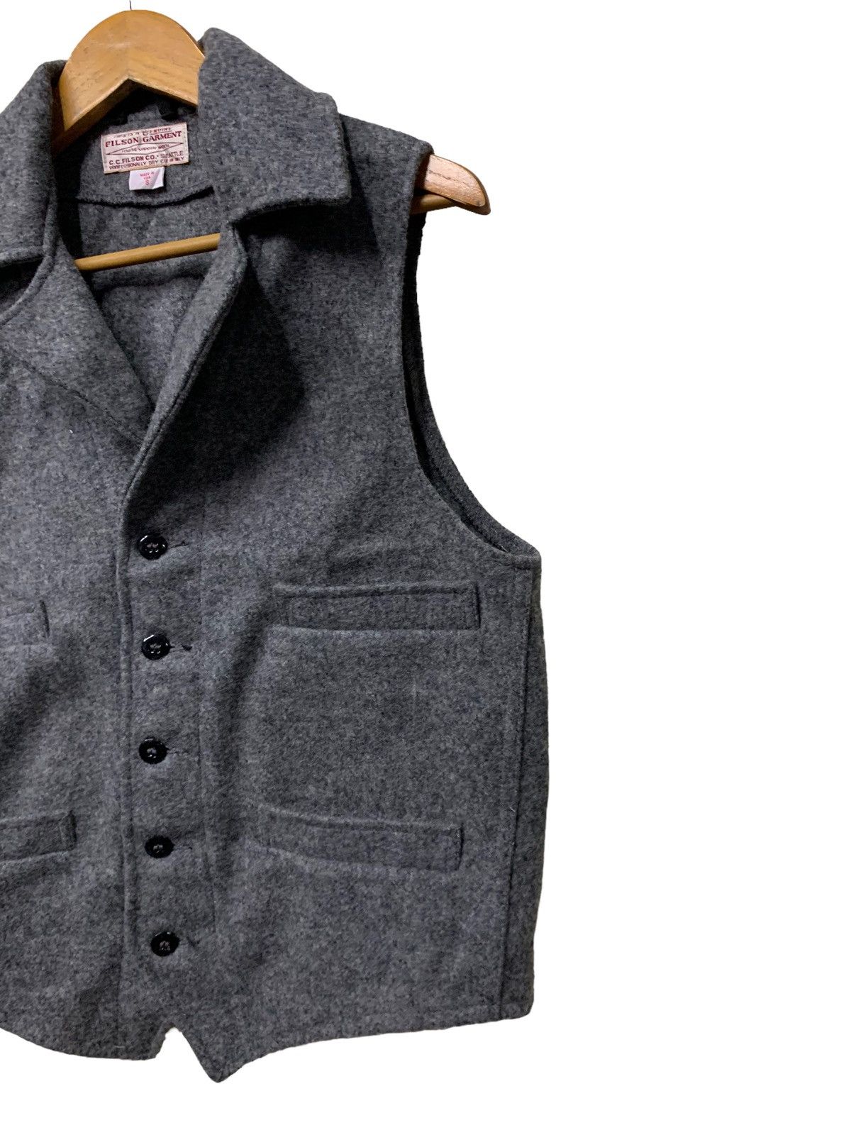 Filson 🔥FILSON GARMENT WOOL GREY VEST Size US S / EU 44-46 / 1 - 3 Thumbnail