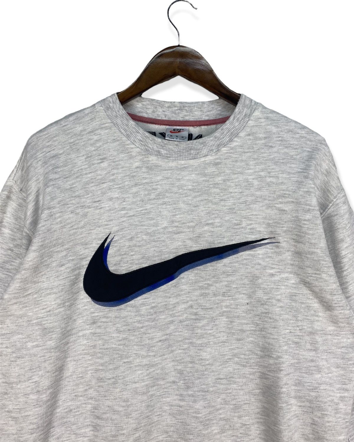 Nike Vintage 90s Nike Swoosh Sweatshirt Size US M / EU 48-50 / 2 - 2 Thumbnail