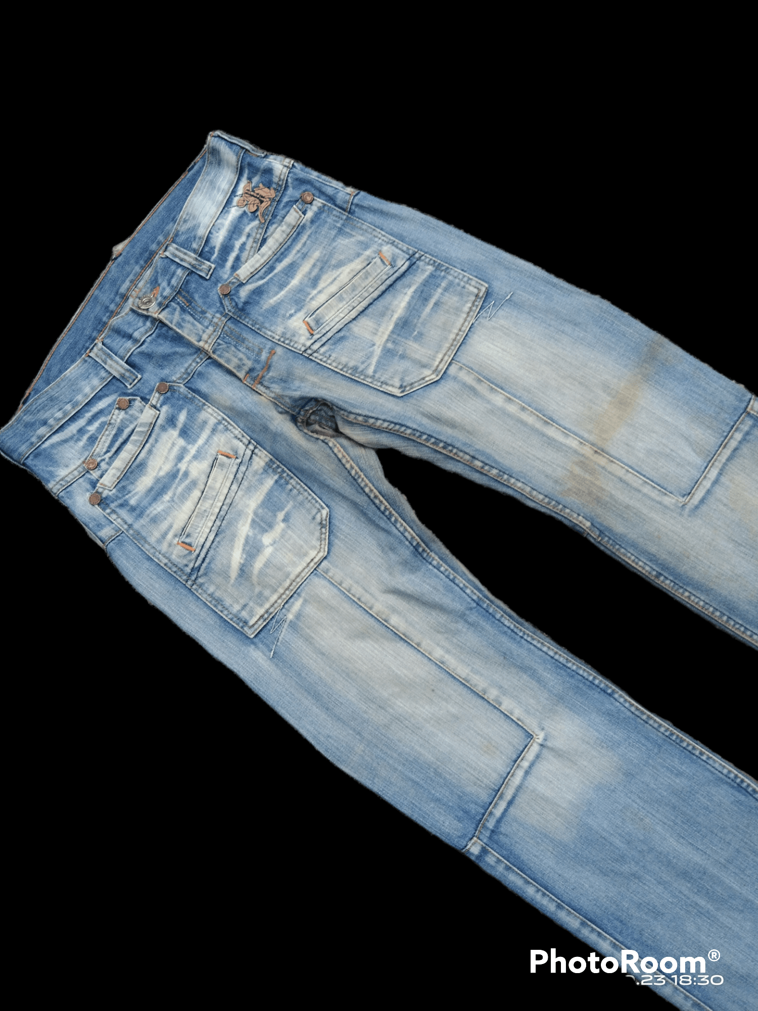 Japanese Brand SICK🔥RECONSTRUCTED BUSHPANTS HLS LAXURY DENIM PANTS Size US 32 / EU 48 - 3 Thumbnail