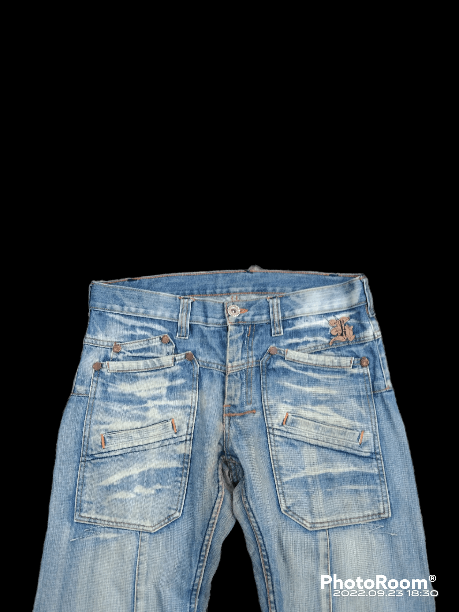 Japanese Brand SICK🔥RECONSTRUCTED BUSHPANTS HLS LAXURY DENIM PANTS Size US 32 / EU 48 - 4 Thumbnail