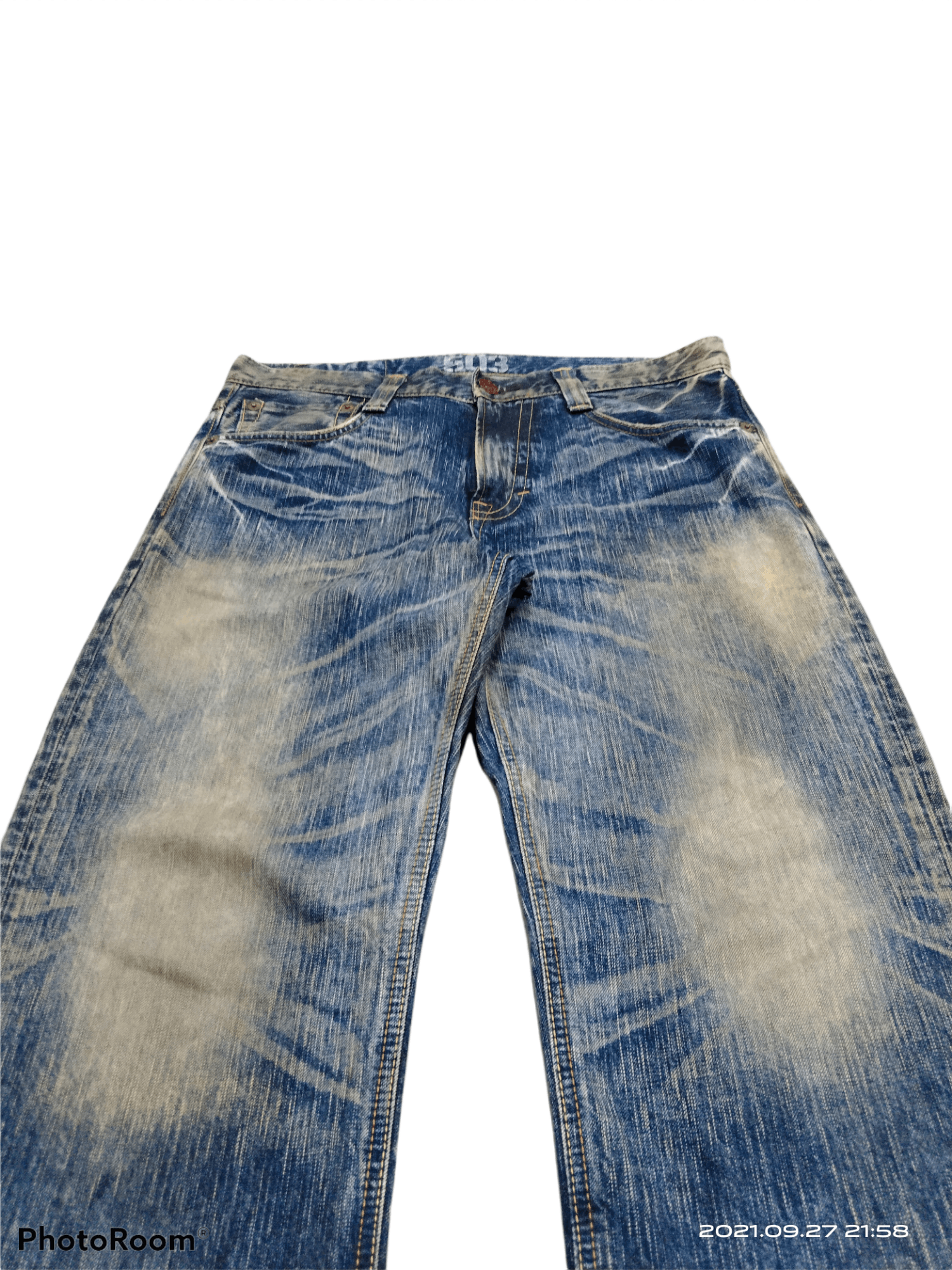 Other THRASHED EDWIN BLUE TRIP 503 MADE IN JAPAN Size US 34 / EU 50 - 3 Thumbnail