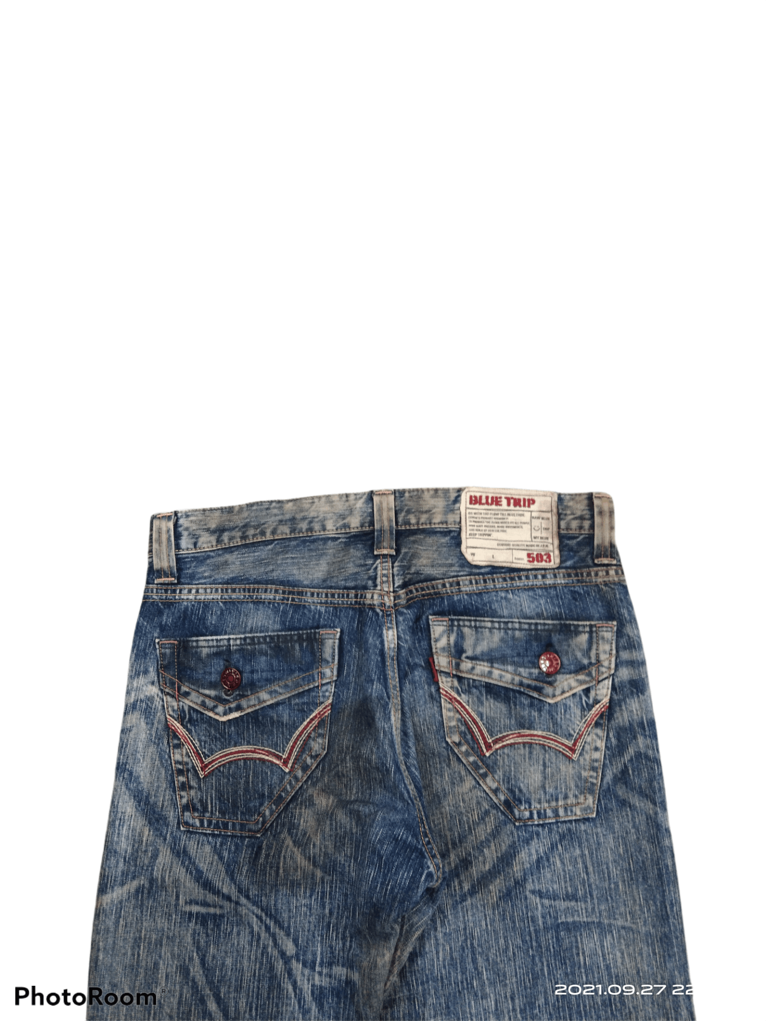 Other THRASHED EDWIN BLUE TRIP 503 MADE IN JAPAN Size US 34 / EU 50 - 5 Thumbnail