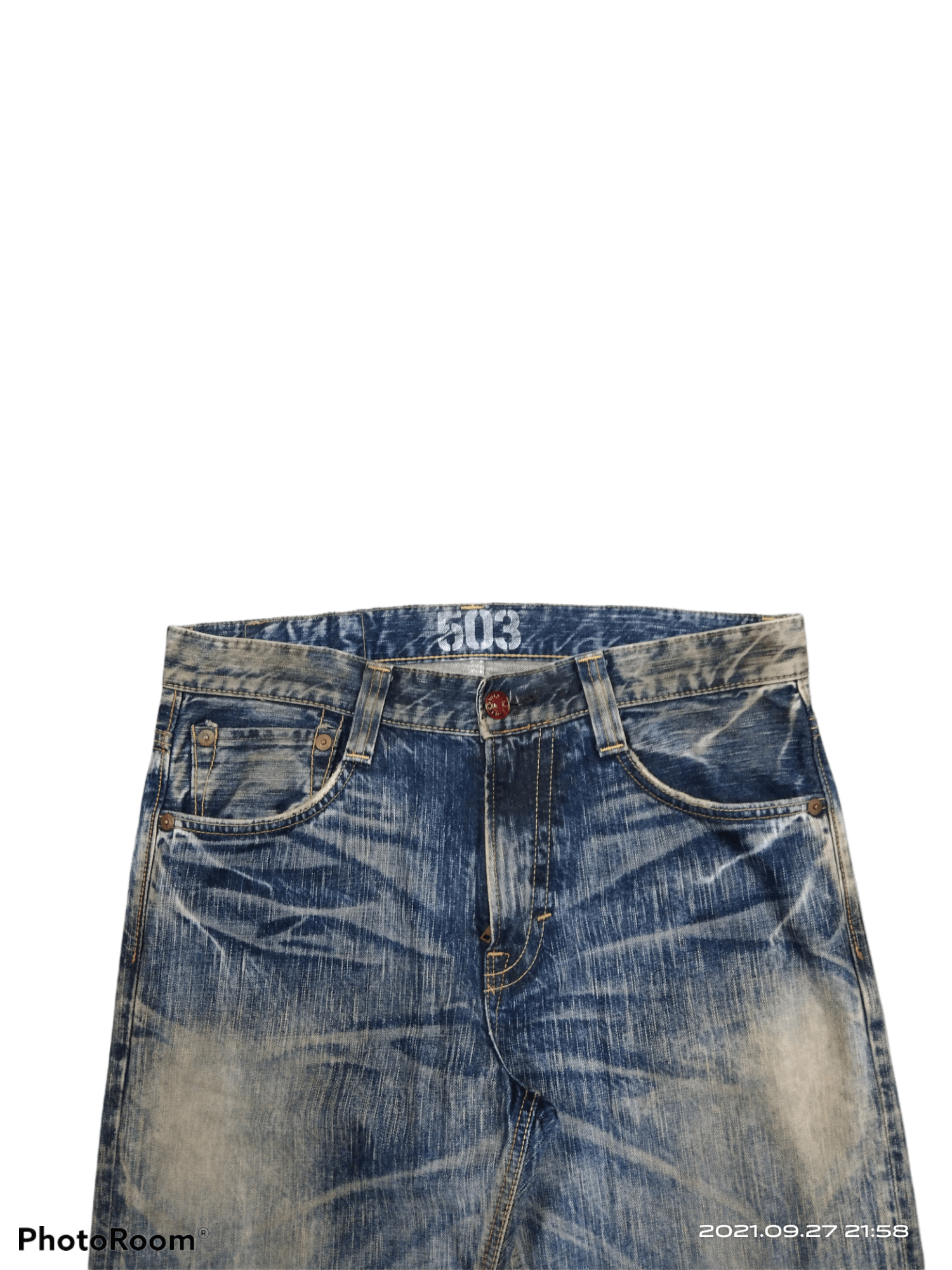Other THRASHED EDWIN BLUE TRIP 503 MADE IN JAPAN Size US 34 / EU 50 - 4 Thumbnail