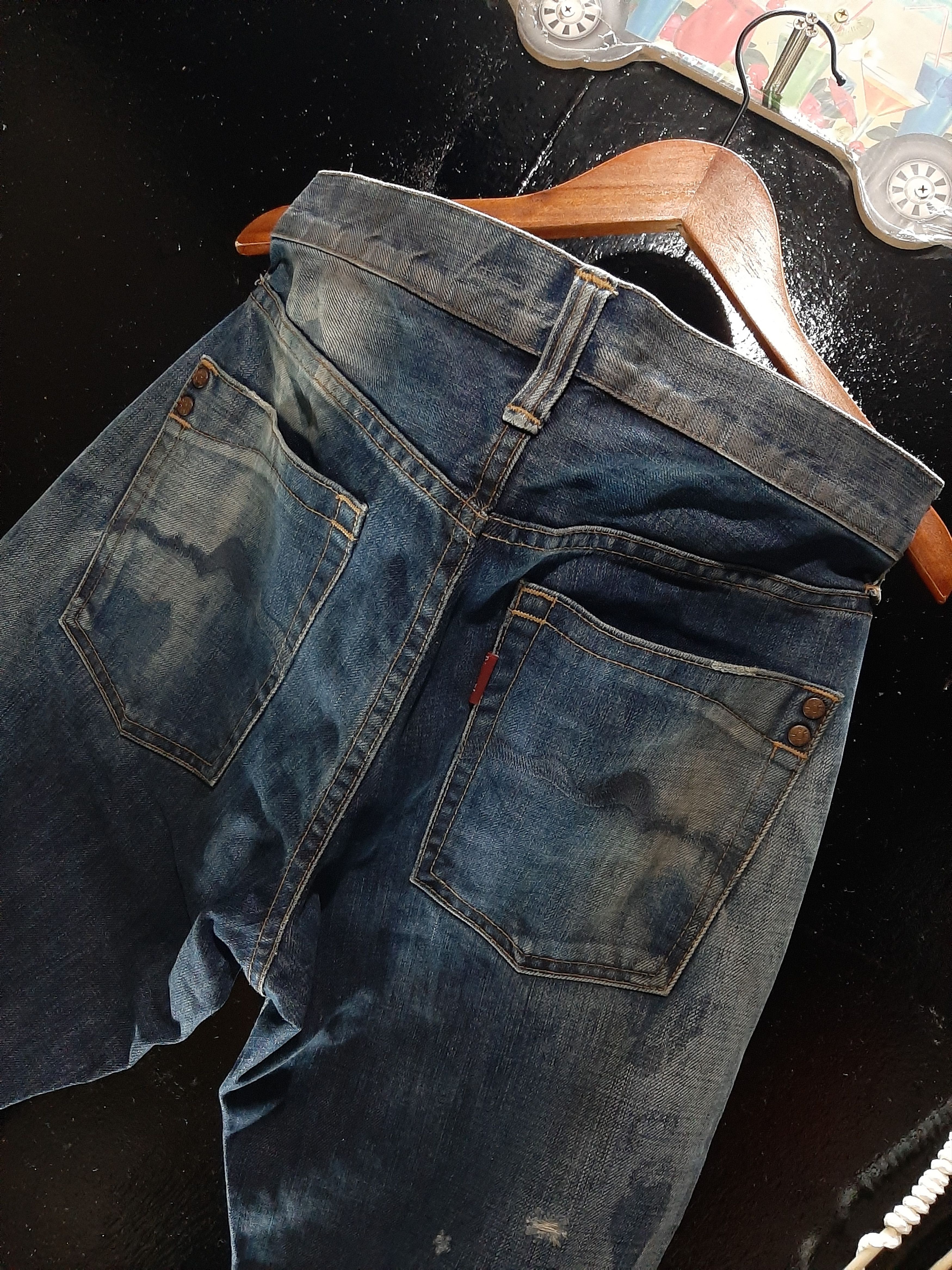 Japanese Brand × Vintage VINTAGE RIVET & BLUE JAPANESE DISTRESSED DENIM.. Size US 29 - 10 Thumbnail