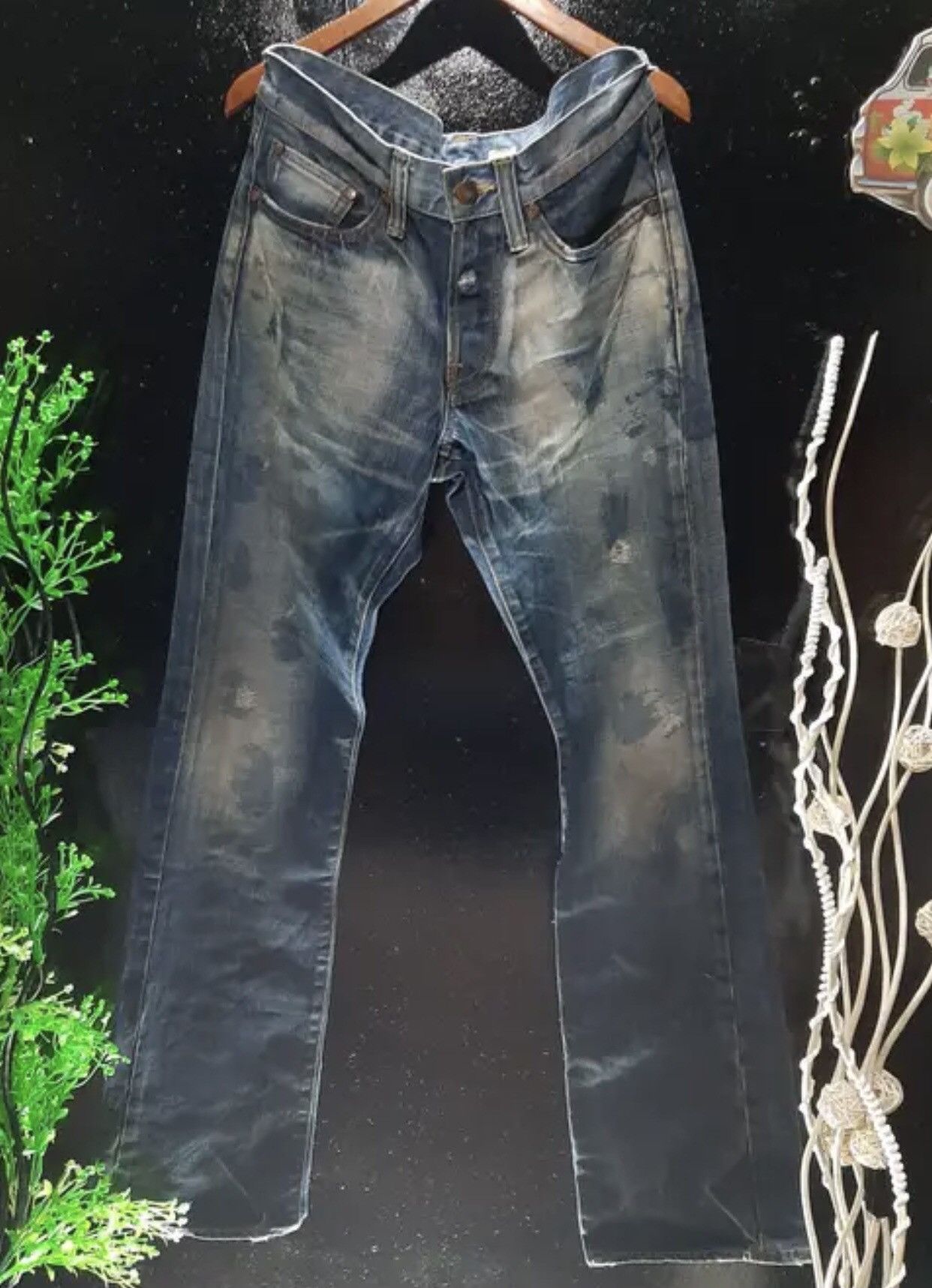Japanese Brand × Vintage VINTAGE RIVET & BLUE JAPANESE DISTRESSED DENIM.. Size US 29 - 1 Thumbnail