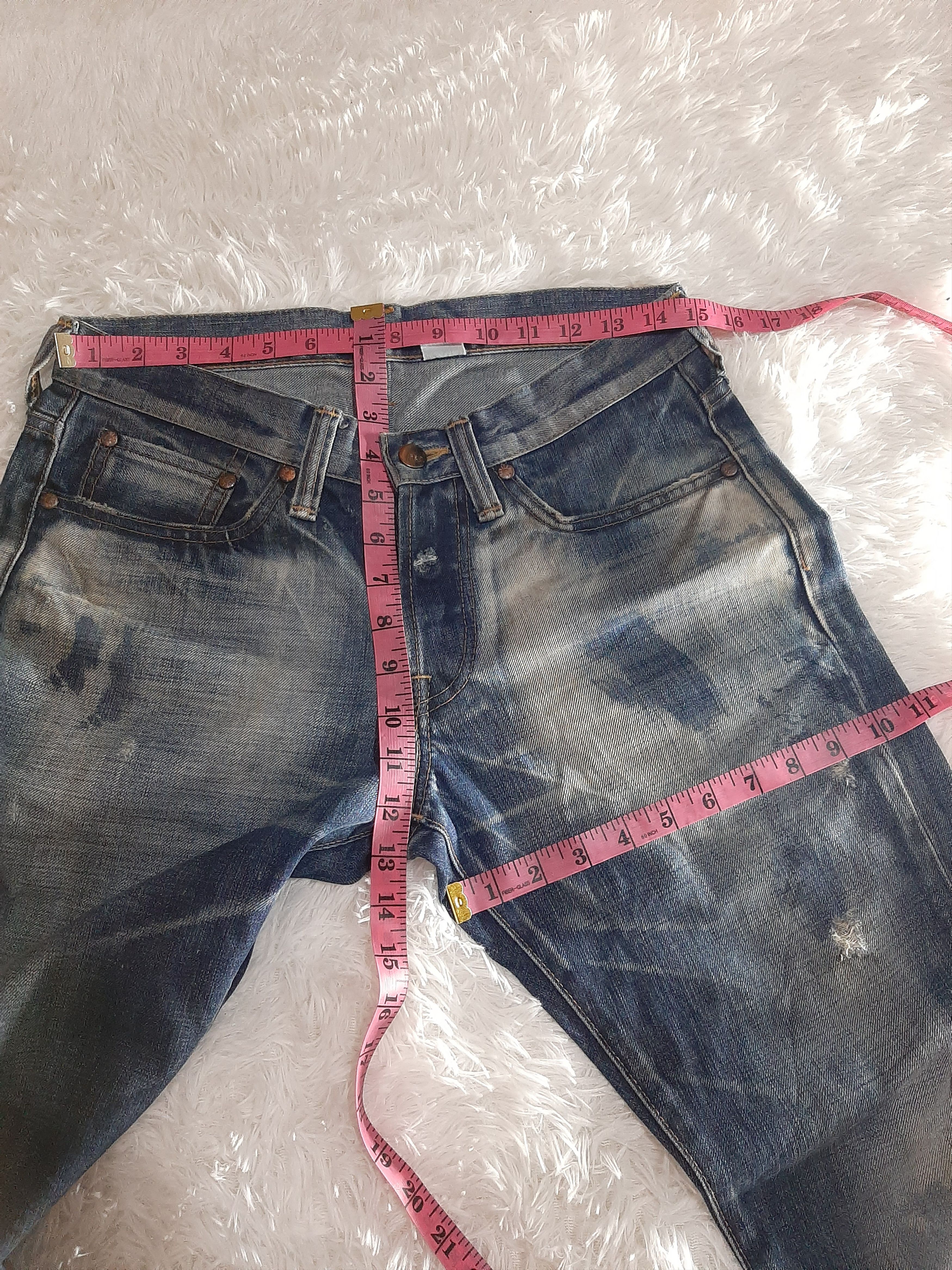 Japanese Brand × Vintage VINTAGE RIVET & BLUE JAPANESE DISTRESSED DENIM.. Size US 29 - 16 Thumbnail