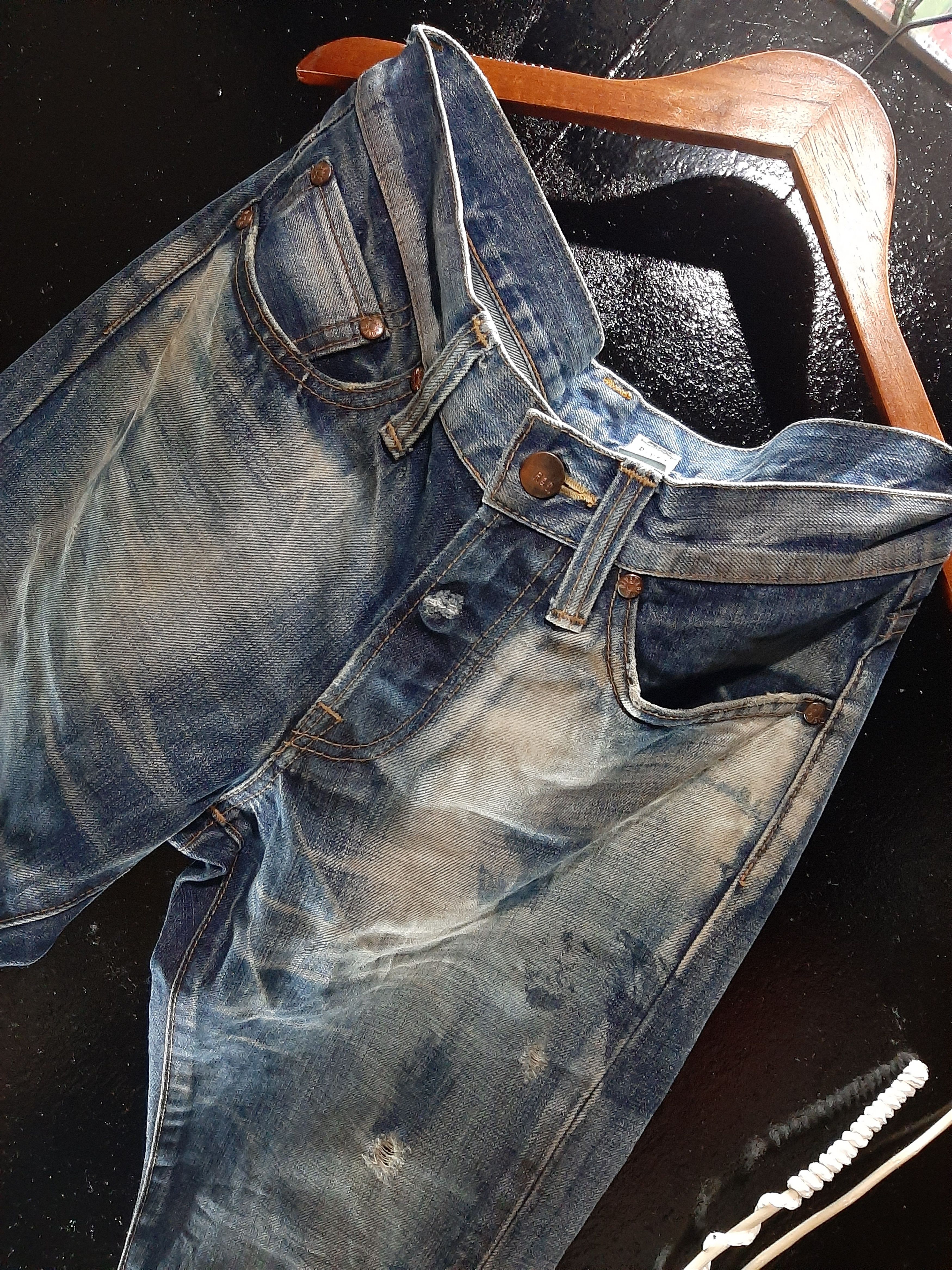 Japanese Brand × Vintage VINTAGE RIVET & BLUE JAPANESE DISTRESSED DENIM.. Size US 29 - 4 Thumbnail