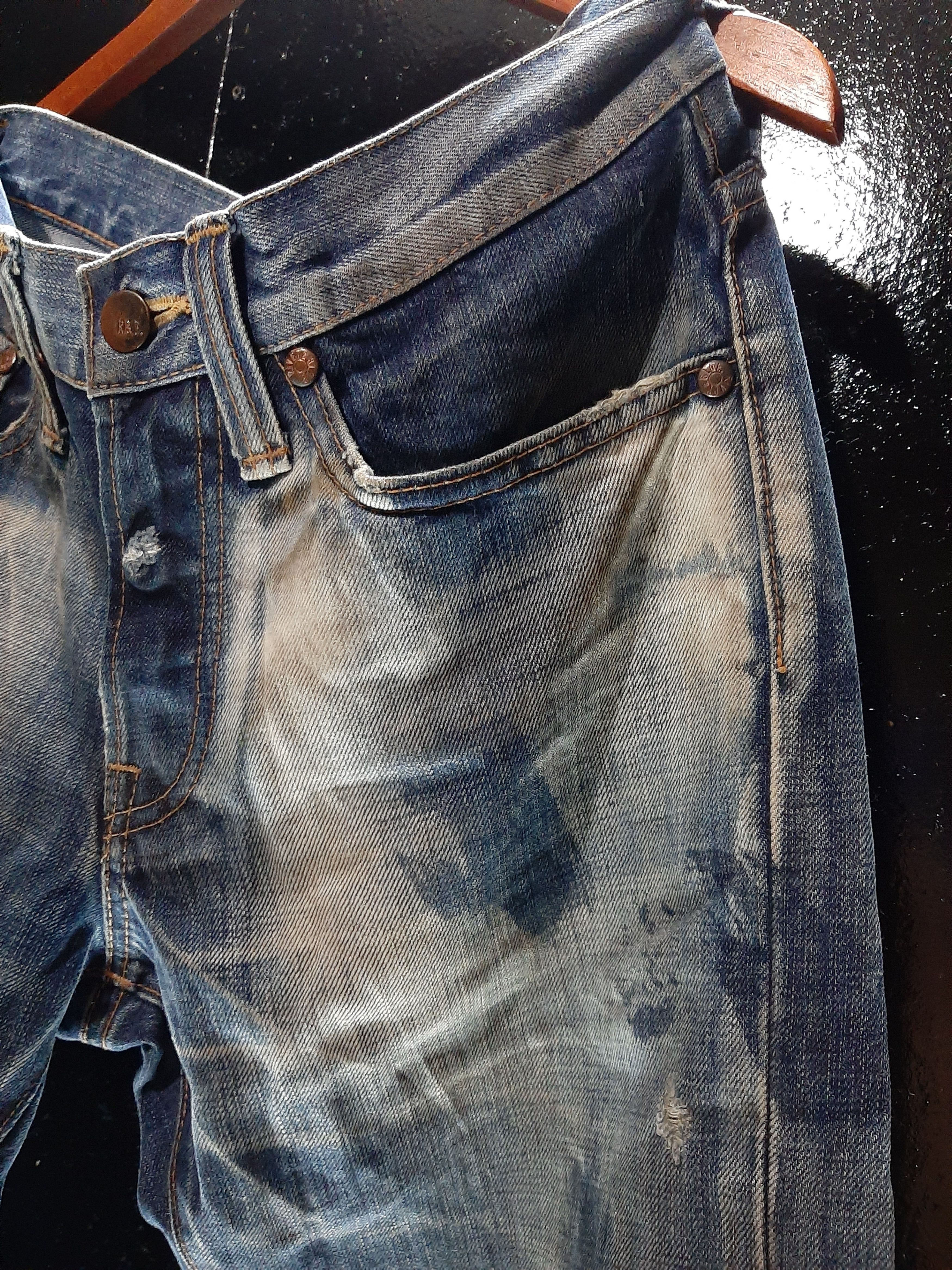 Japanese Brand × Vintage VINTAGE RIVET & BLUE JAPANESE DISTRESSED DENIM.. Size US 29 - 5 Thumbnail