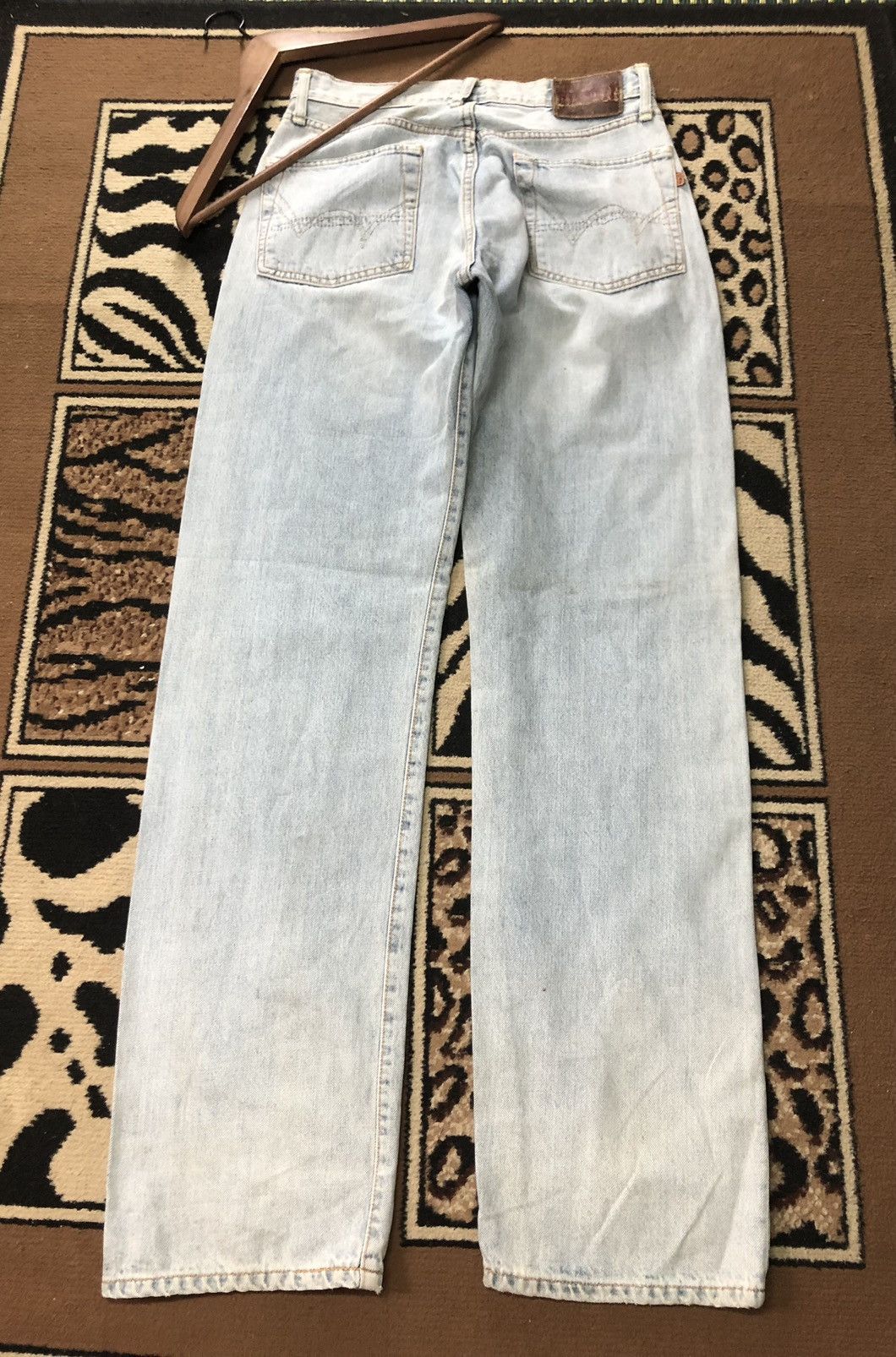 Edwin × Vintage VINTAGE SELVEDGE EDWIN505X LIGHT BLUE WASH DISTRESSED DENIM Size US 29 - 10 Thumbnail