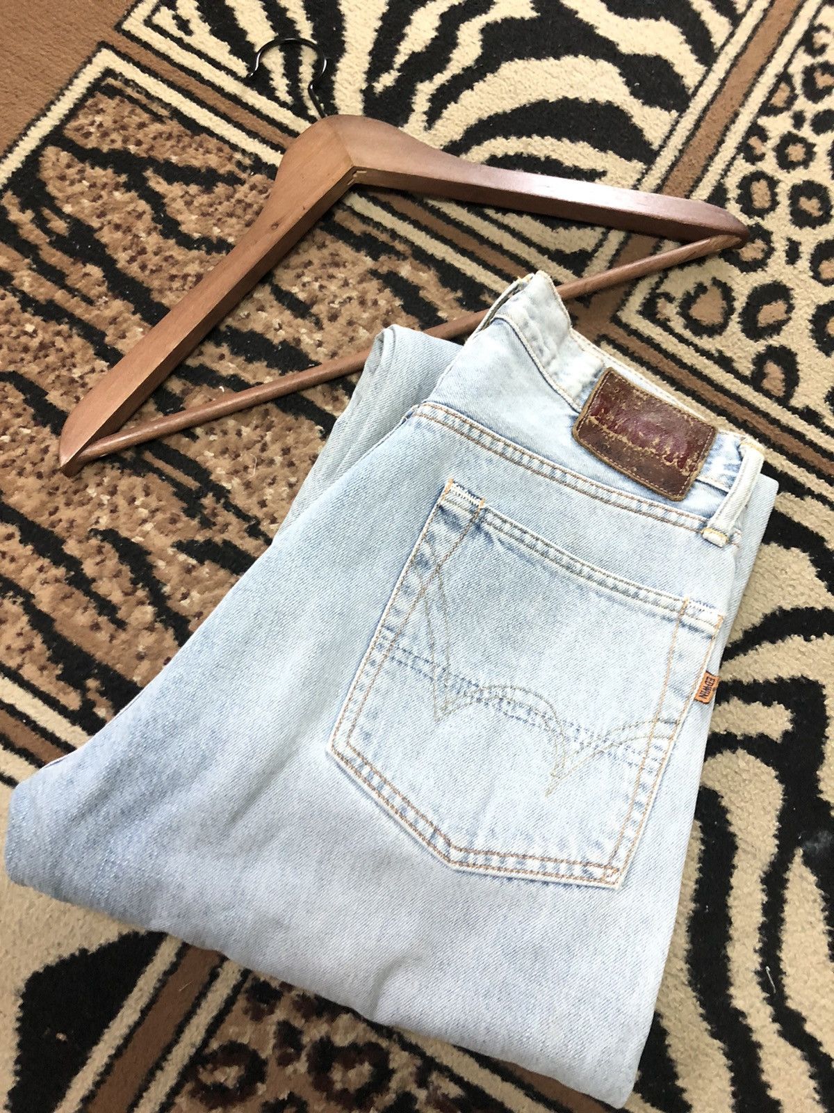 Edwin × Vintage VINTAGE SELVEDGE EDWIN505X LIGHT BLUE WASH DISTRESSED DENIM Size US 29 - 1 Thumbnail