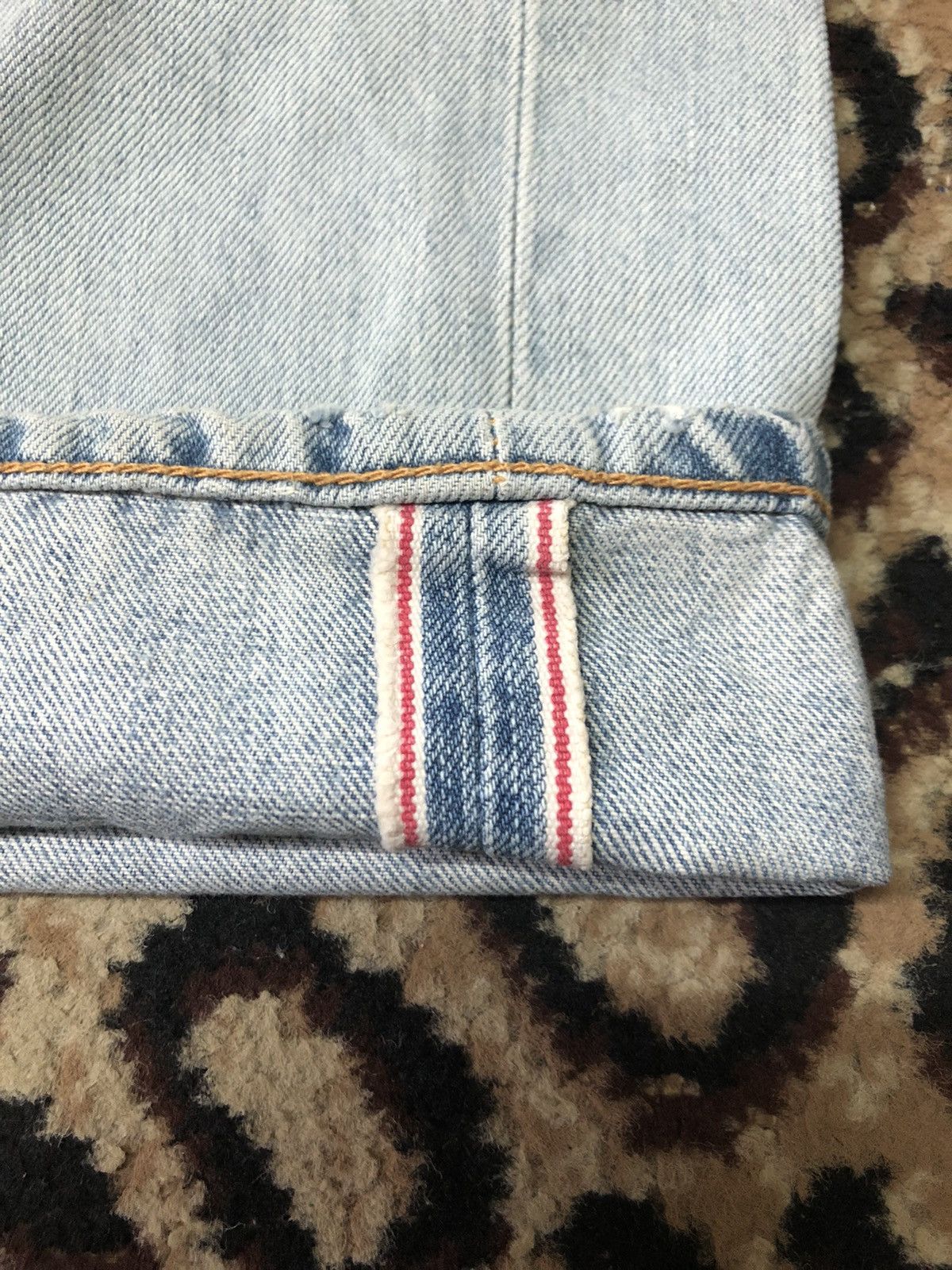 Edwin × Vintage VINTAGE SELVEDGE EDWIN505X LIGHT BLUE WASH DISTRESSED DENIM Size US 29 - 4 Thumbnail