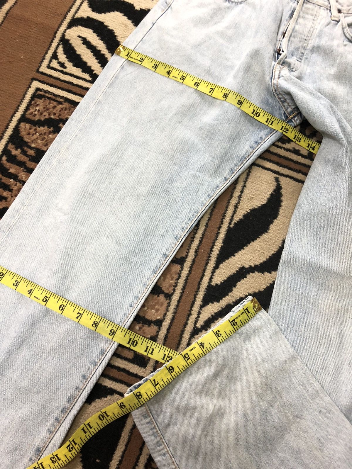 Edwin × Vintage VINTAGE SELVEDGE EDWIN505X LIGHT BLUE WASH DISTRESSED DENIM Size US 29 - 18 Thumbnail
