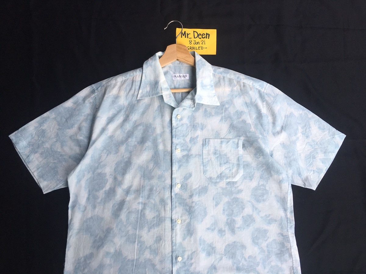 Lanvin Vintage Lanvin Florals Dye Buttons Up Shirt Size US L / EU 52-54 / 3 - 2 Thumbnail