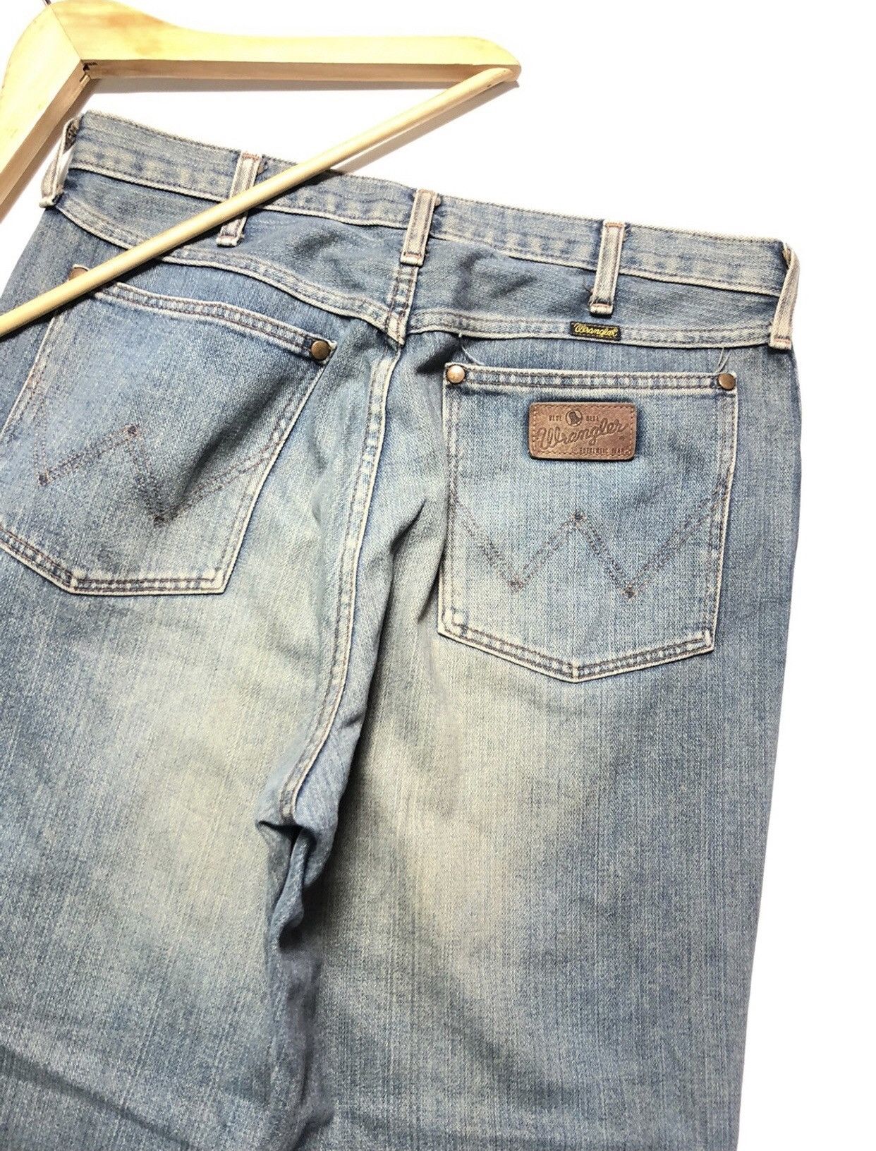 Vintage × Wrangler VINTAGE RUSTY WRANGLER BLUE BELL 🔔 BLUE WASH DENIM Size US 31 - 10 Thumbnail