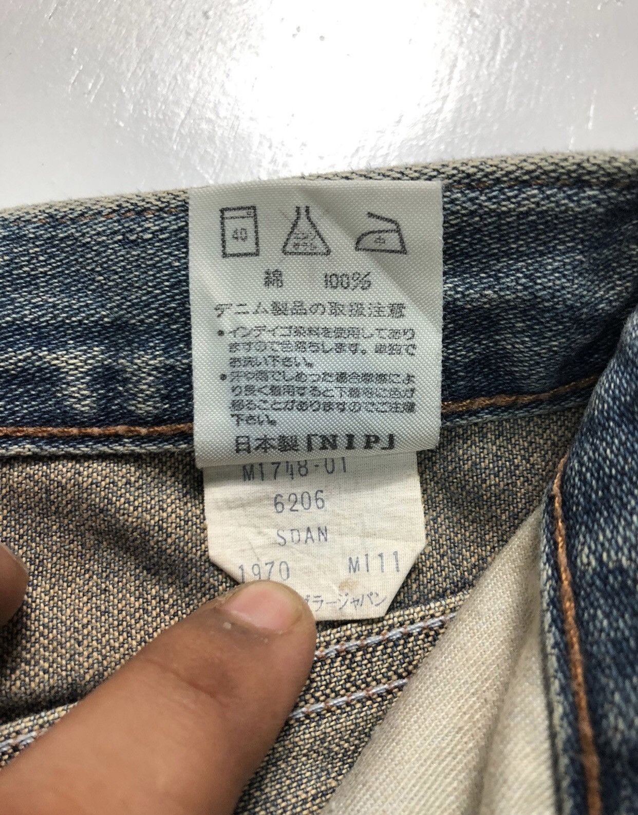 Vintage × Wrangler VINTAGE RUSTY WRANGLER BLUE BELL 🔔 BLUE WASH DENIM Size US 31 - 7 Thumbnail