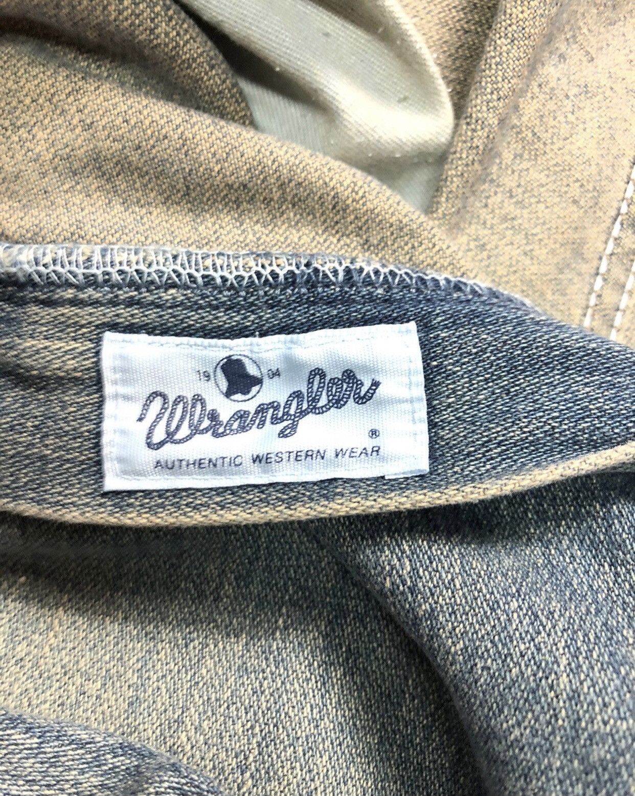 Vintage × Wrangler VINTAGE RUSTY WRANGLER BLUE BELL 🔔 BLUE WASH DENIM Size US 31 - 8 Thumbnail
