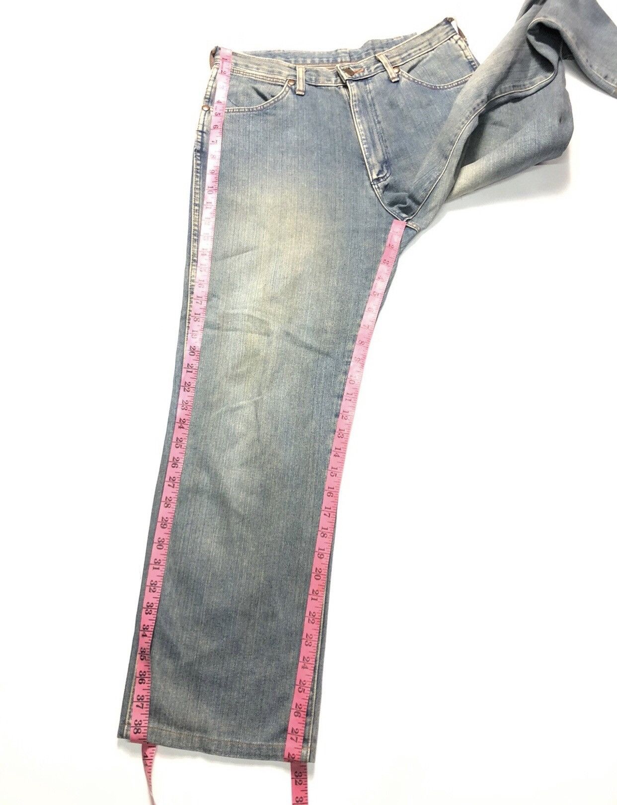 Vintage × Wrangler VINTAGE RUSTY WRANGLER BLUE BELL 🔔 BLUE WASH DENIM Size US 31 - 15 Thumbnail