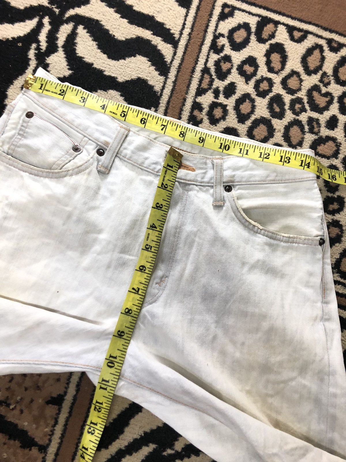 Edwin × Vintage VINTAGE SELVEDGE EDWIN 505 LIGHT BLUE WASH DISTRESSED DENIM Size US 29 - 14 Thumbnail