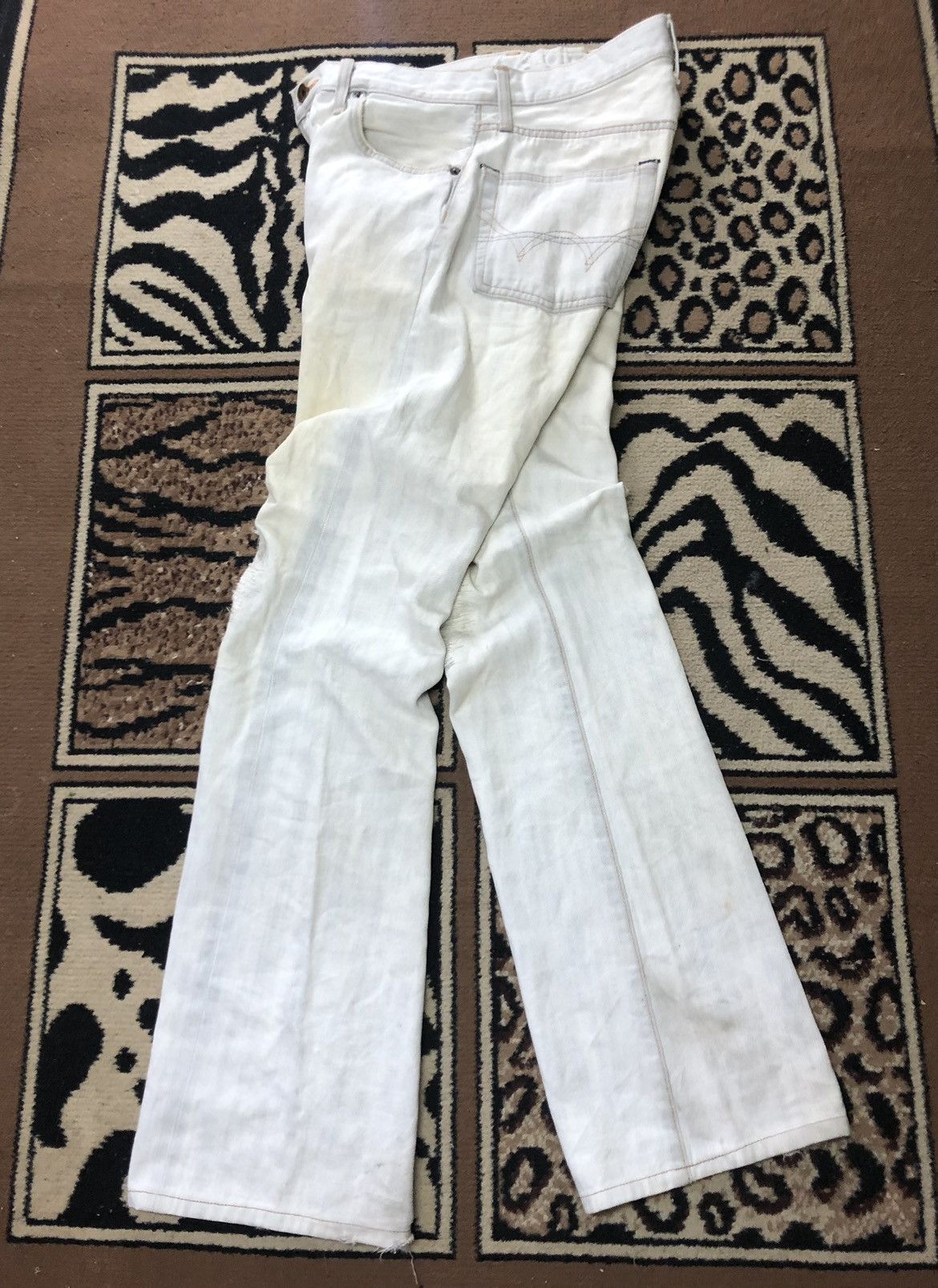 Edwin × Vintage VINTAGE SELVEDGE EDWIN 505 LIGHT BLUE WASH DISTRESSED DENIM Size US 29 - 12 Thumbnail