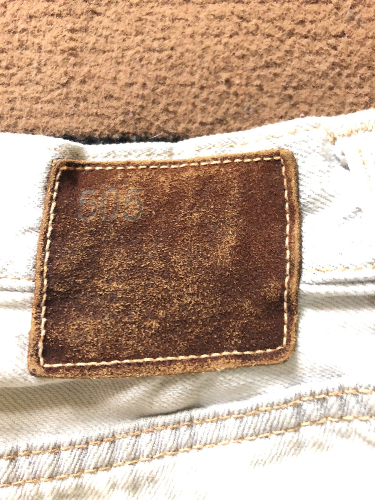 Edwin × Vintage VINTAGE SELVEDGE EDWIN 505 LIGHT BLUE WASH DISTRESSED DENIM Size US 29 - 11 Thumbnail