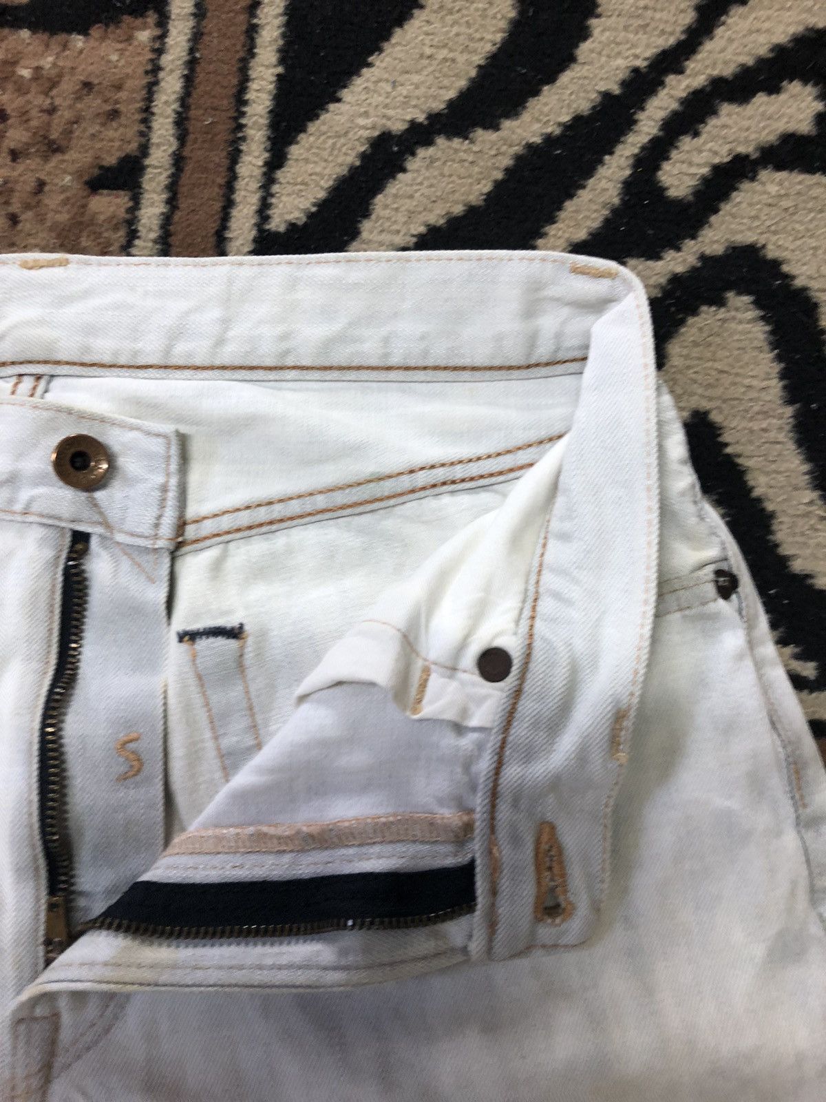 Edwin × Vintage VINTAGE SELVEDGE EDWIN 505 LIGHT BLUE WASH DISTRESSED DENIM Size US 29 - 6 Thumbnail