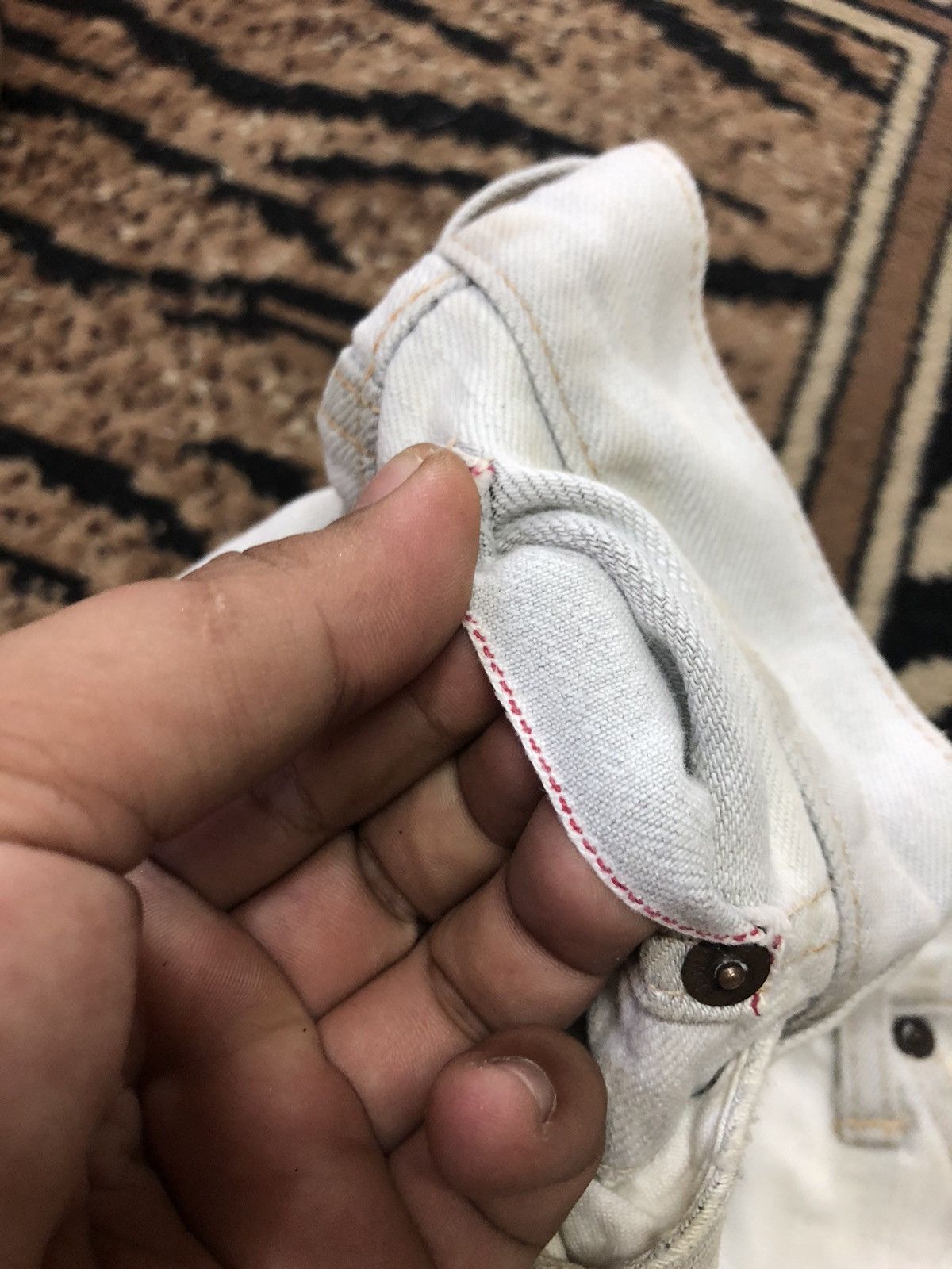 Edwin × Vintage VINTAGE SELVEDGE EDWIN 505 LIGHT BLUE WASH DISTRESSED DENIM Size US 29 - 4 Thumbnail