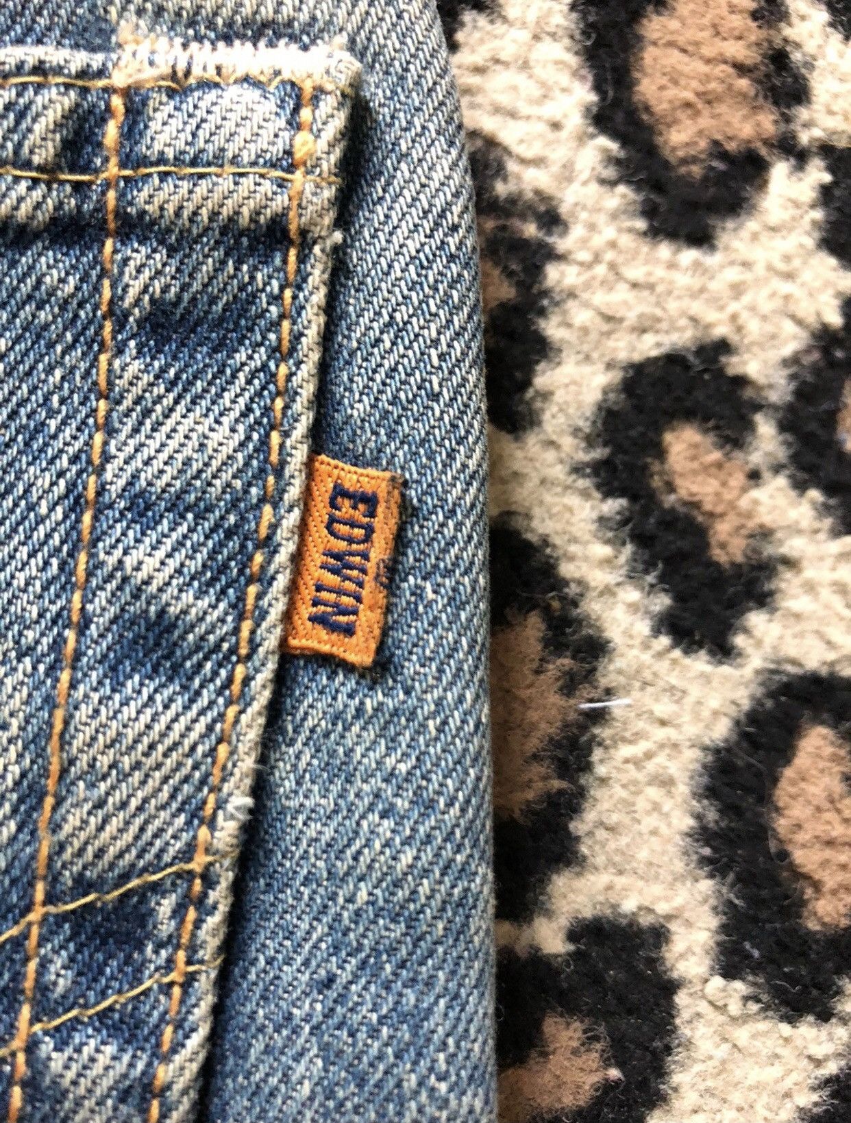 Edwin × Vintage VINTAGE SELVEDGE EDWIN505x RUSTY BLUE WASH DISTRESSED DENIM Size US 29 - 12 Thumbnail