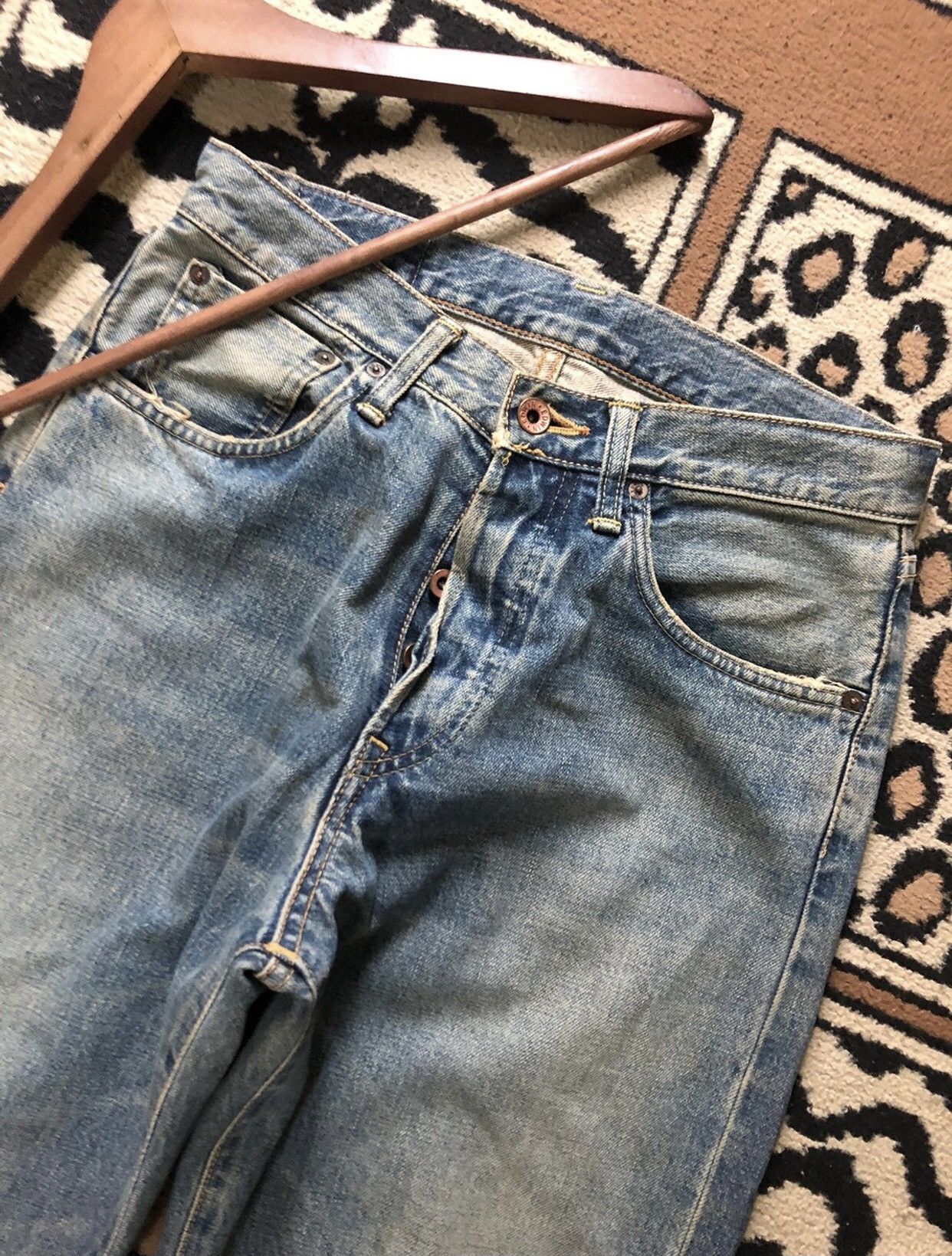Edwin × Vintage VINTAGE SELVEDGE EDWIN505x RUSTY BLUE WASH DISTRESSED DENIM Size US 29 - 2 Thumbnail