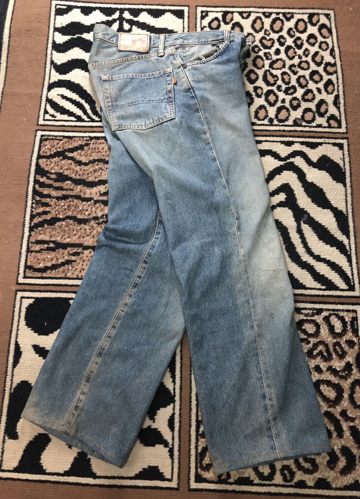 Edwin × Vintage VINTAGE SELVEDGE EDWIN505x RUSTY BLUE WASH DISTRESSED DENIM Size US 29 - 14 Thumbnail