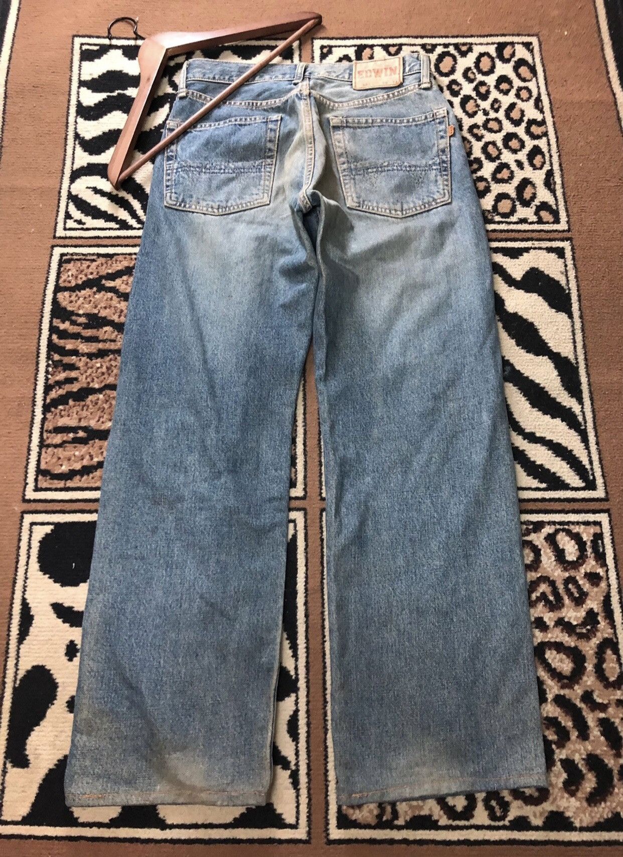 Edwin × Vintage VINTAGE SELVEDGE EDWIN505x RUSTY BLUE WASH DISTRESSED DENIM Size US 29 - 9 Thumbnail
