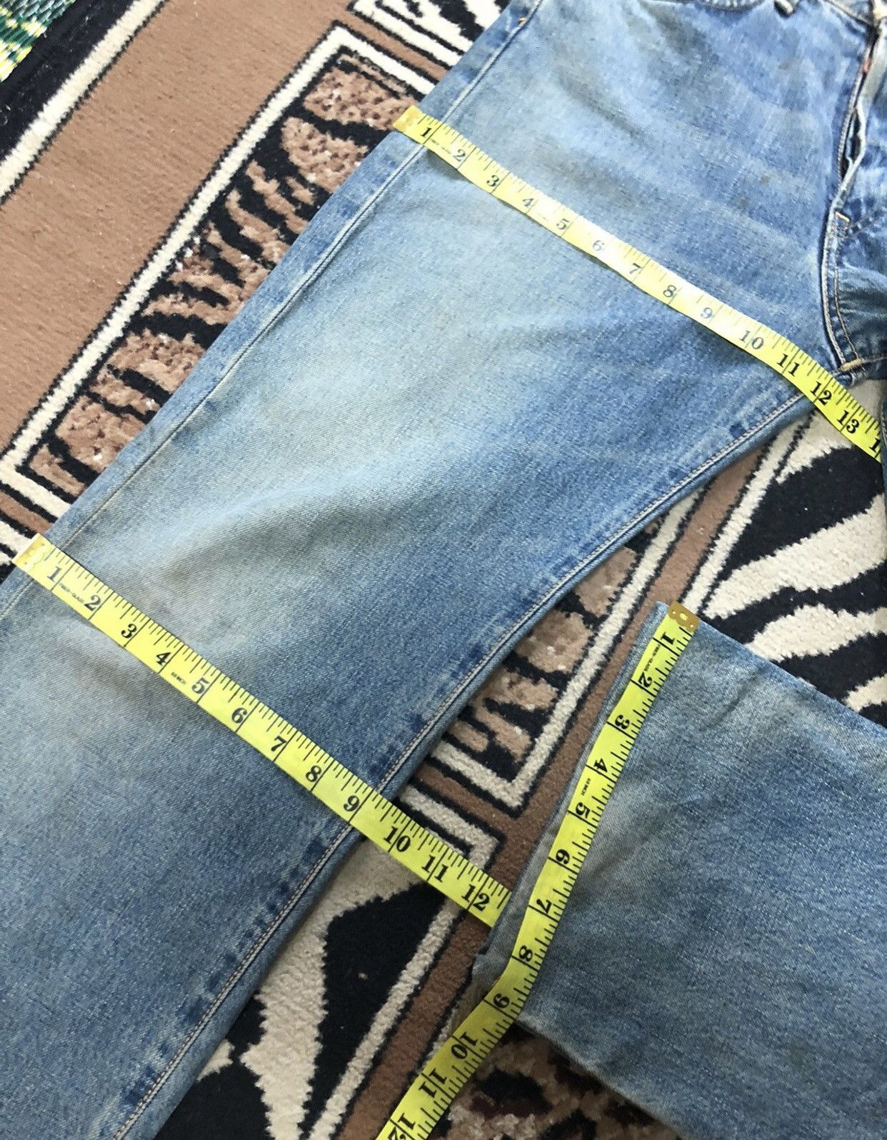 Edwin × Vintage VINTAGE SELVEDGE EDWIN505x RUSTY BLUE WASH DISTRESSED DENIM Size US 29 - 17 Thumbnail