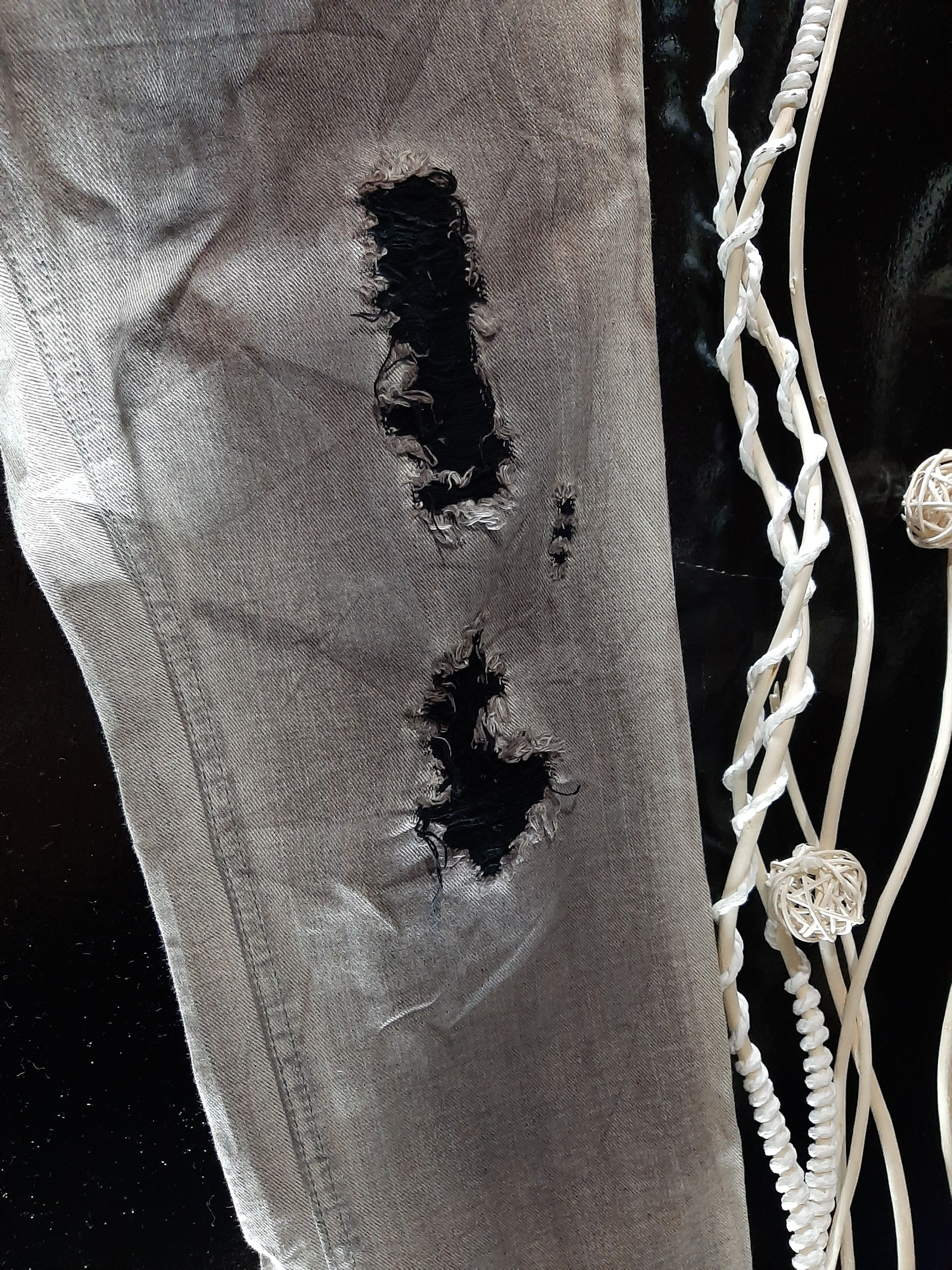 Japanese Brand × Vintage VINTAGE BIKE+STAR JAPANESE BRAND THRASHED DISTRESSED DENIM Size US 32 / EU 48 - 4 Thumbnail