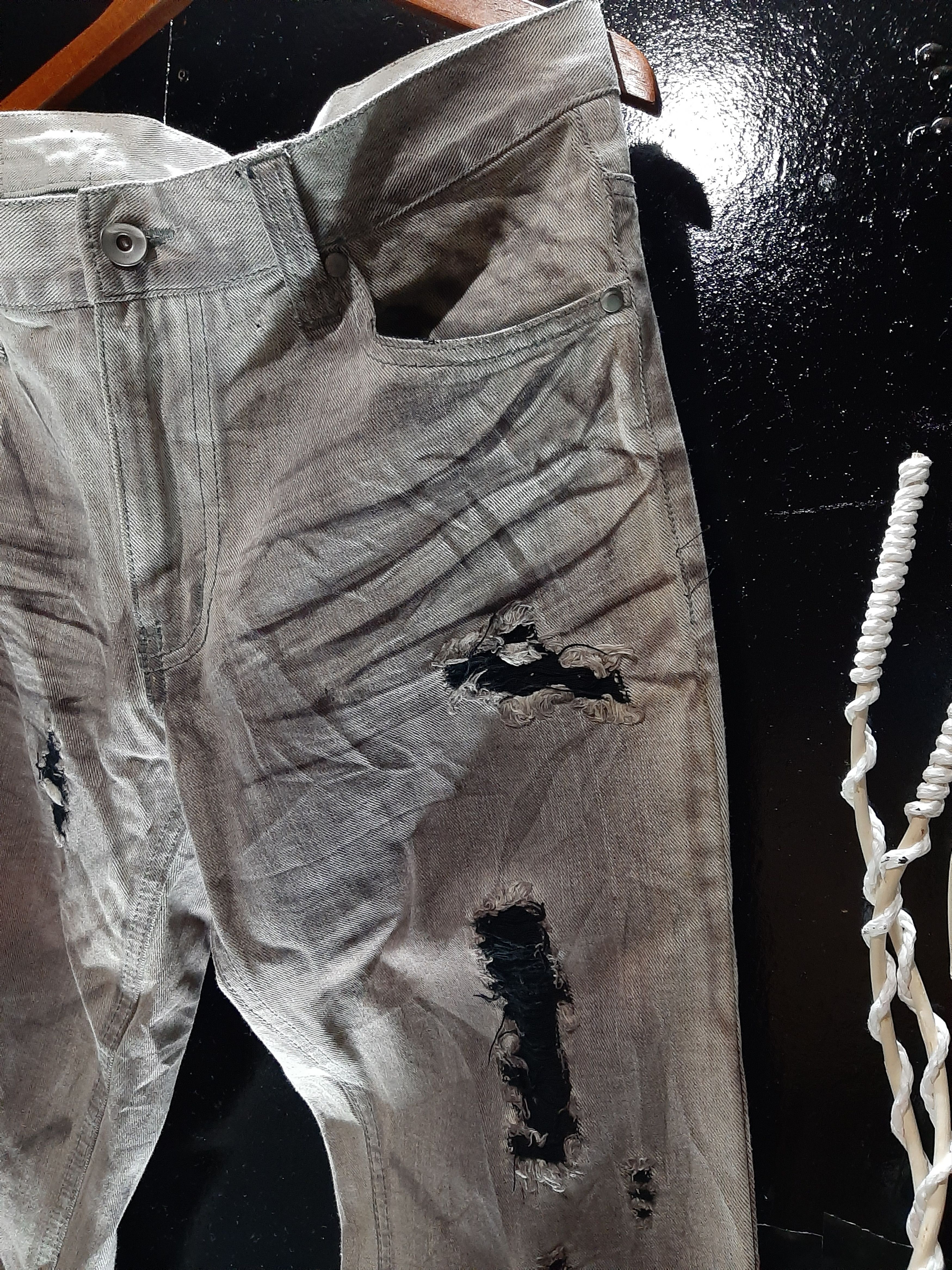 Japanese Brand × Vintage VINTAGE BIKE+STAR JAPANESE BRAND THRASHED DISTRESSED DENIM Size US 32 / EU 48 - 5 Thumbnail