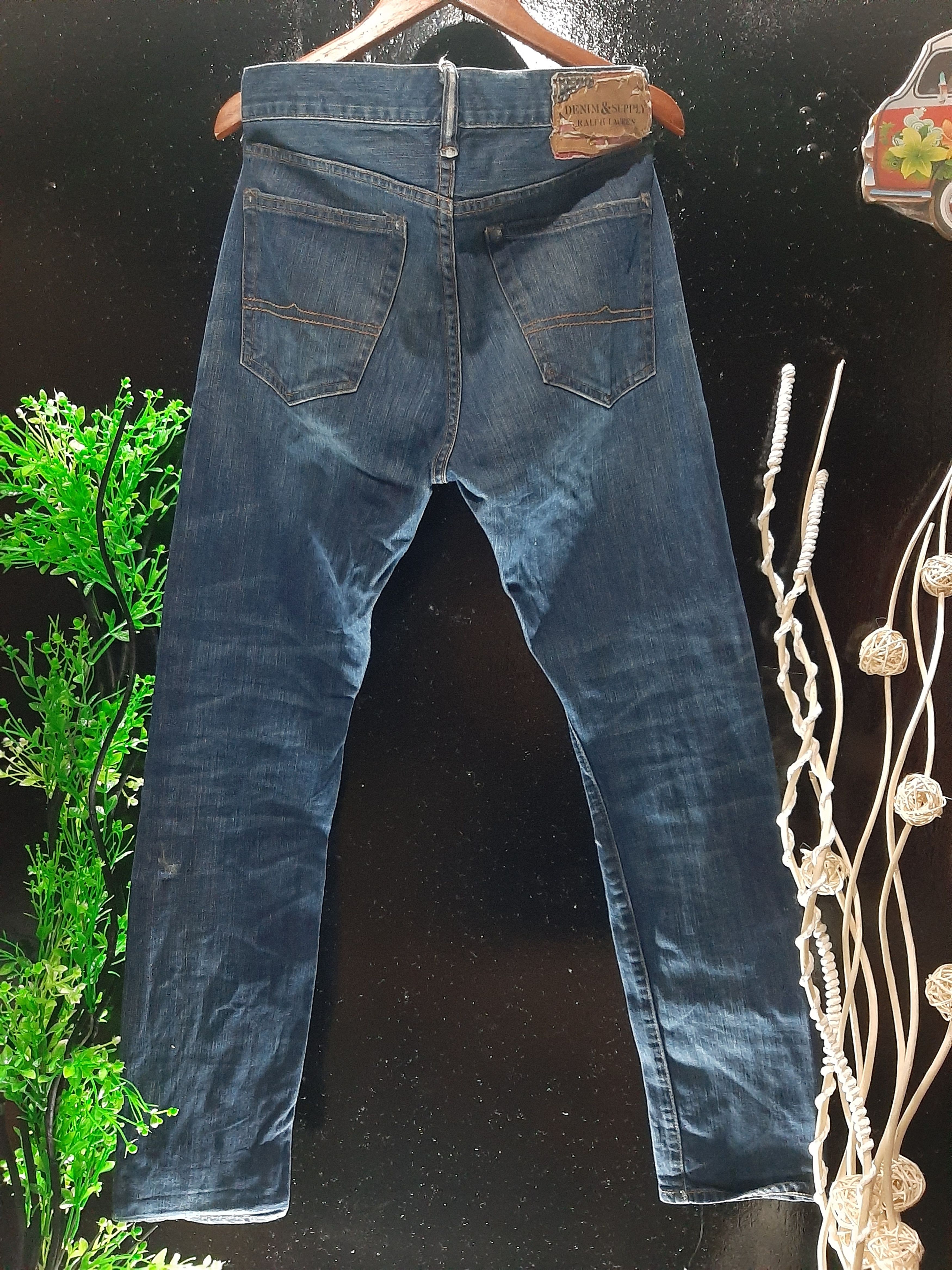 Ralph Lauren × Vintage VINTAGE RALPH LAURENT DISTRESSED LOW SKINNY DENIM Size US 30 / EU 46 - 1 Thumbnail
